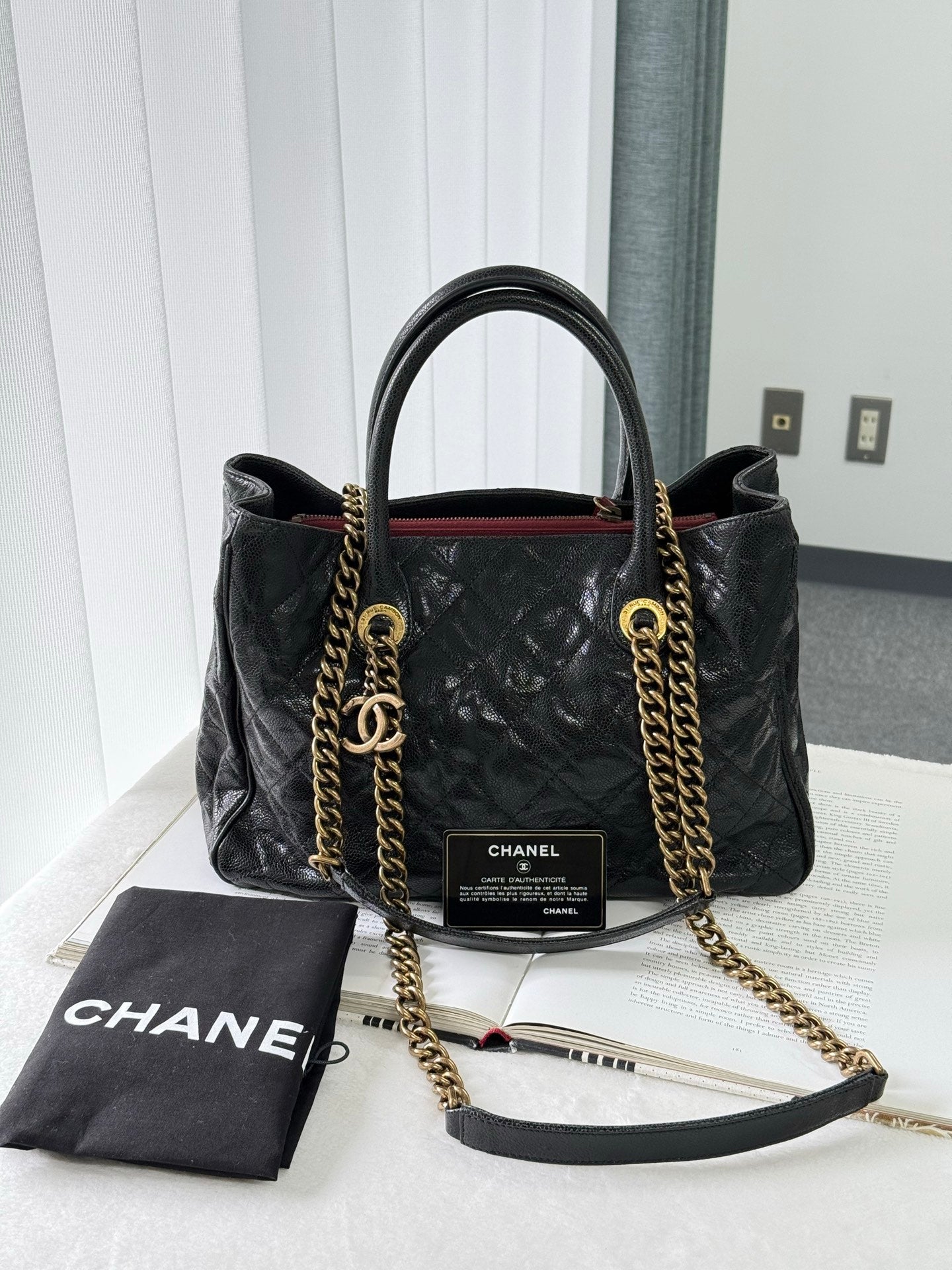 CHANEL COCO Caviar Skin 2Way Totebag