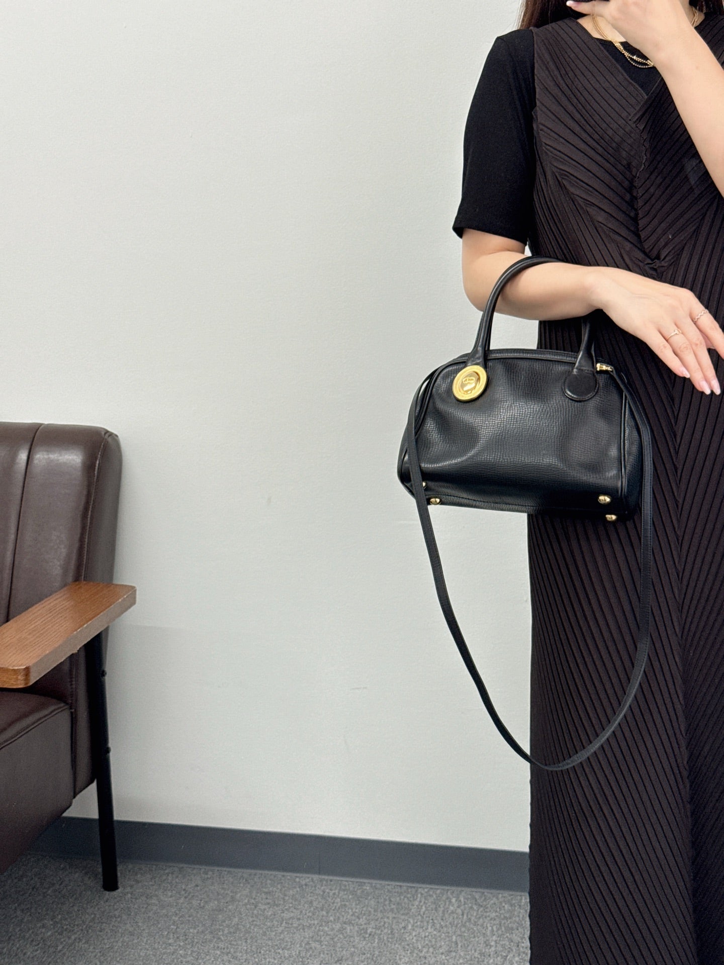 Dior Pebbled 2Ways Handbag Pre-loved