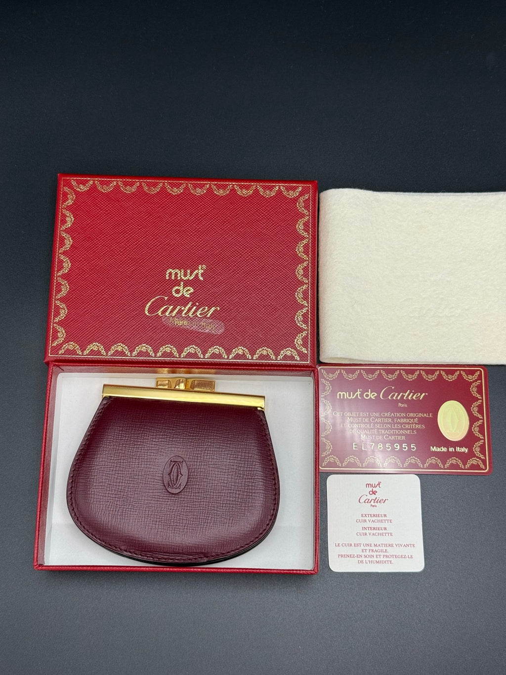 CARTIER  Bordeaux Red Wallet