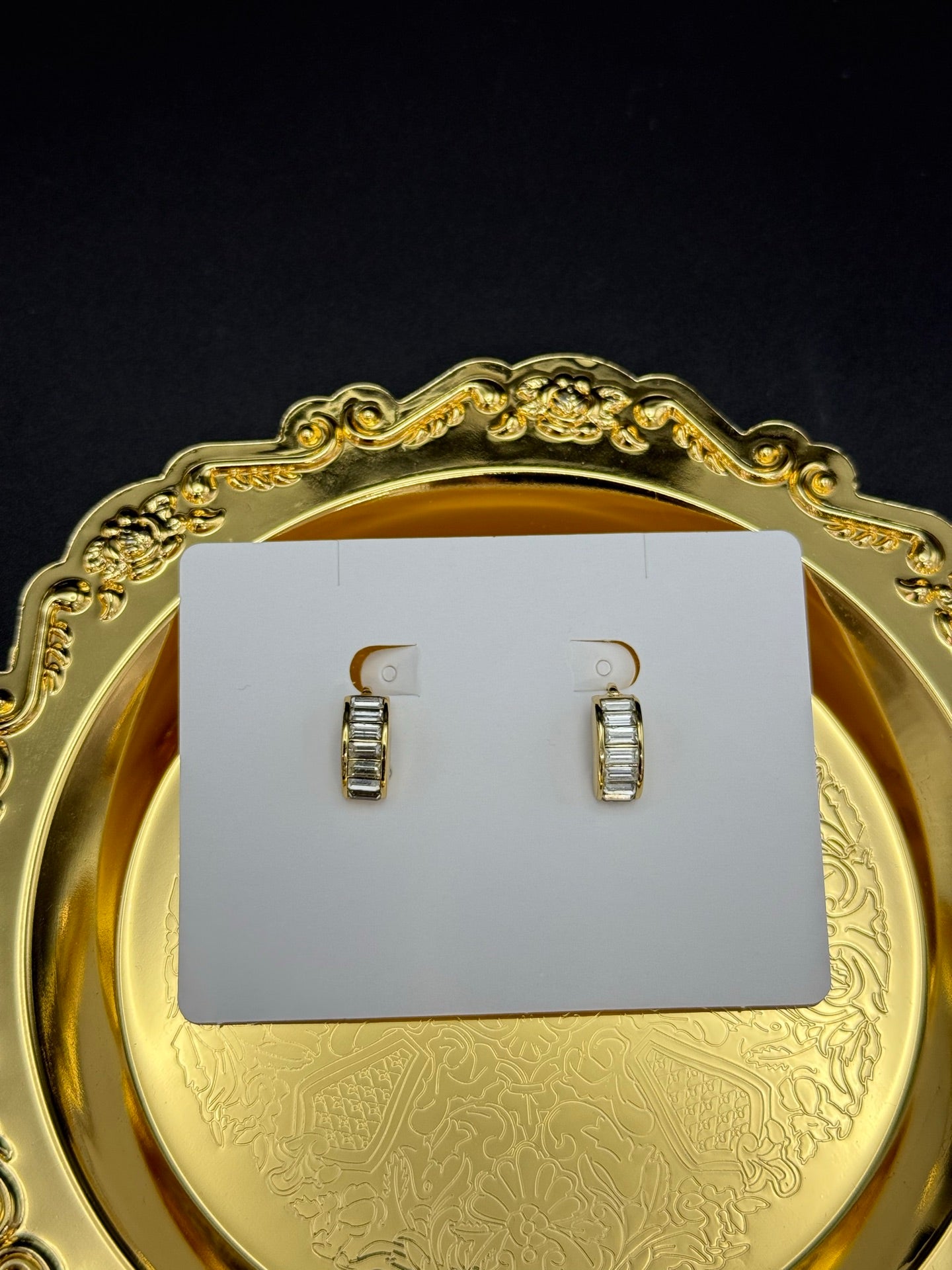 Dior Rhinestone Clip on Earrings
