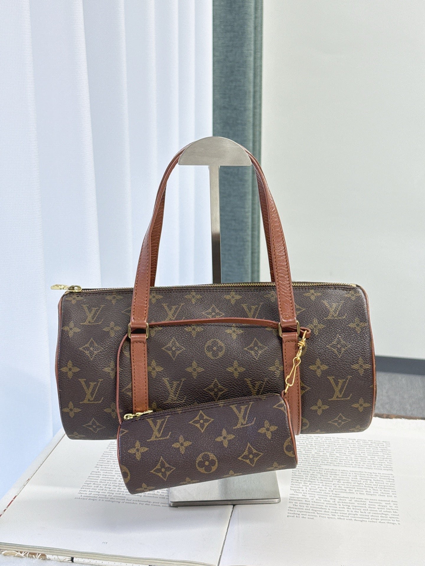 LOUIS VUITTON Monogram Papillon30 with pouch