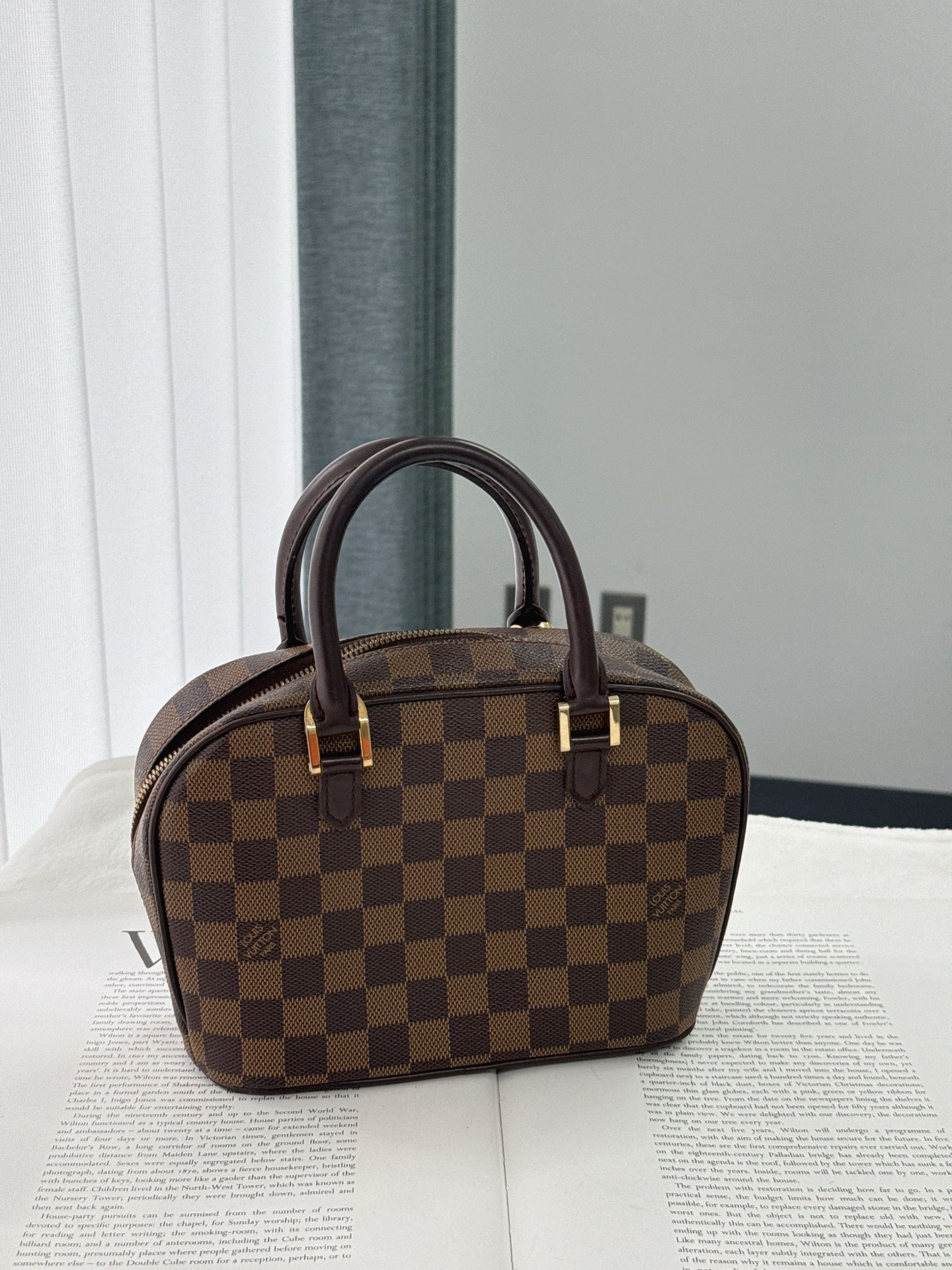 LOUIS VUITTON Damier Ebene Sarria Mini Pre-Loved