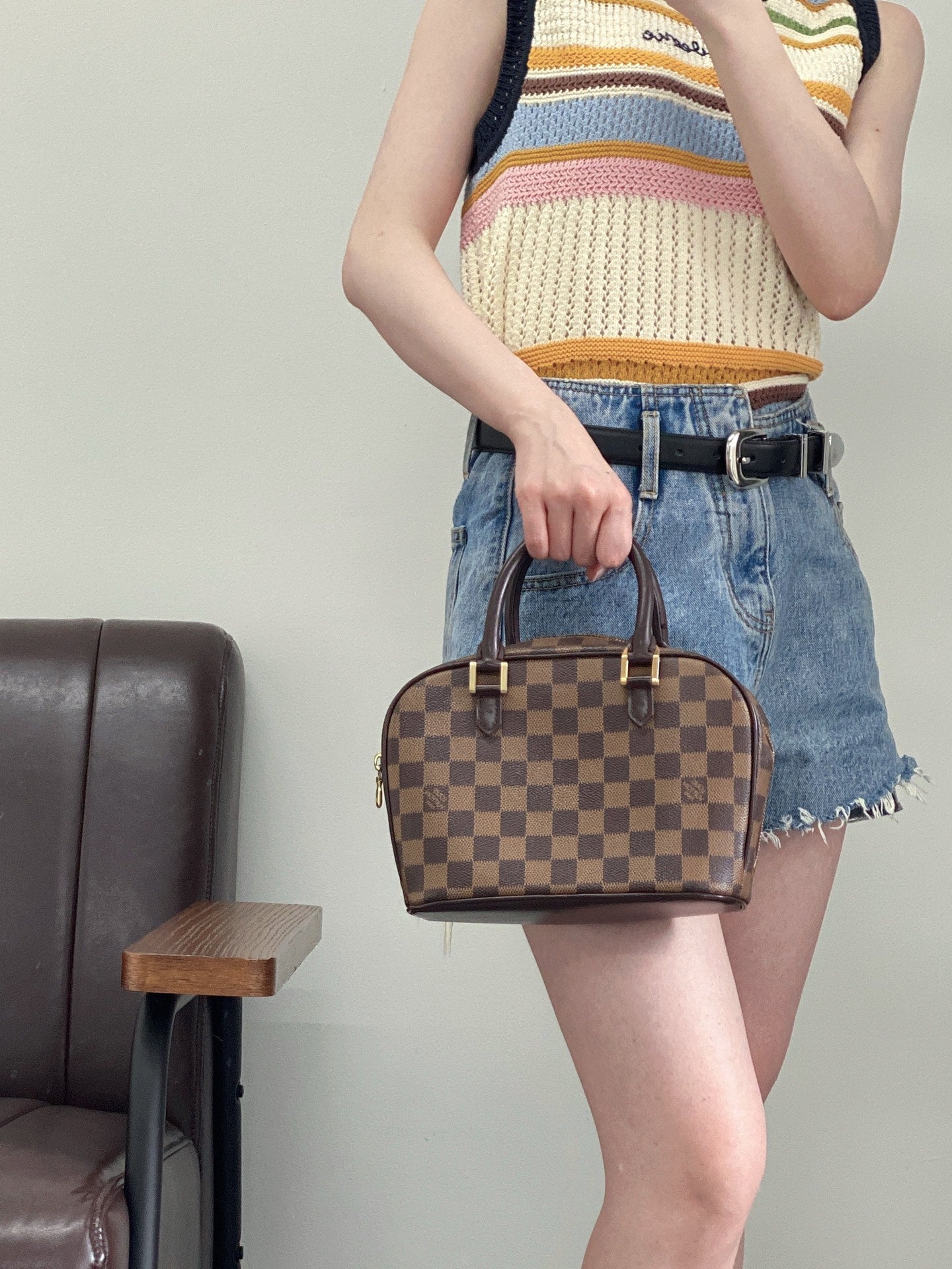 LOUIS VUITTON Damier Ebene Sarria Mini Pre-Loved