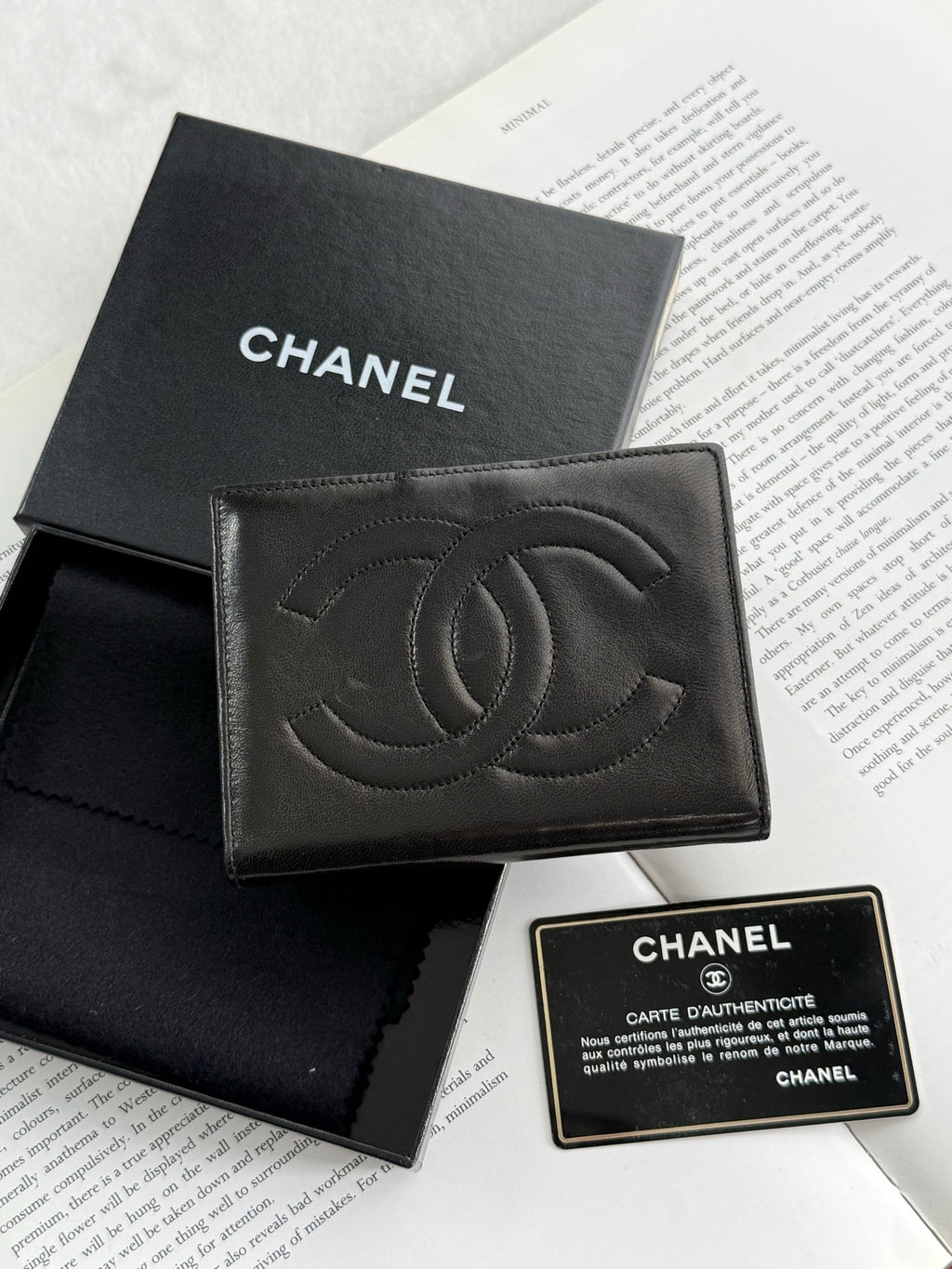 CHANEL Lamb skin Wallet