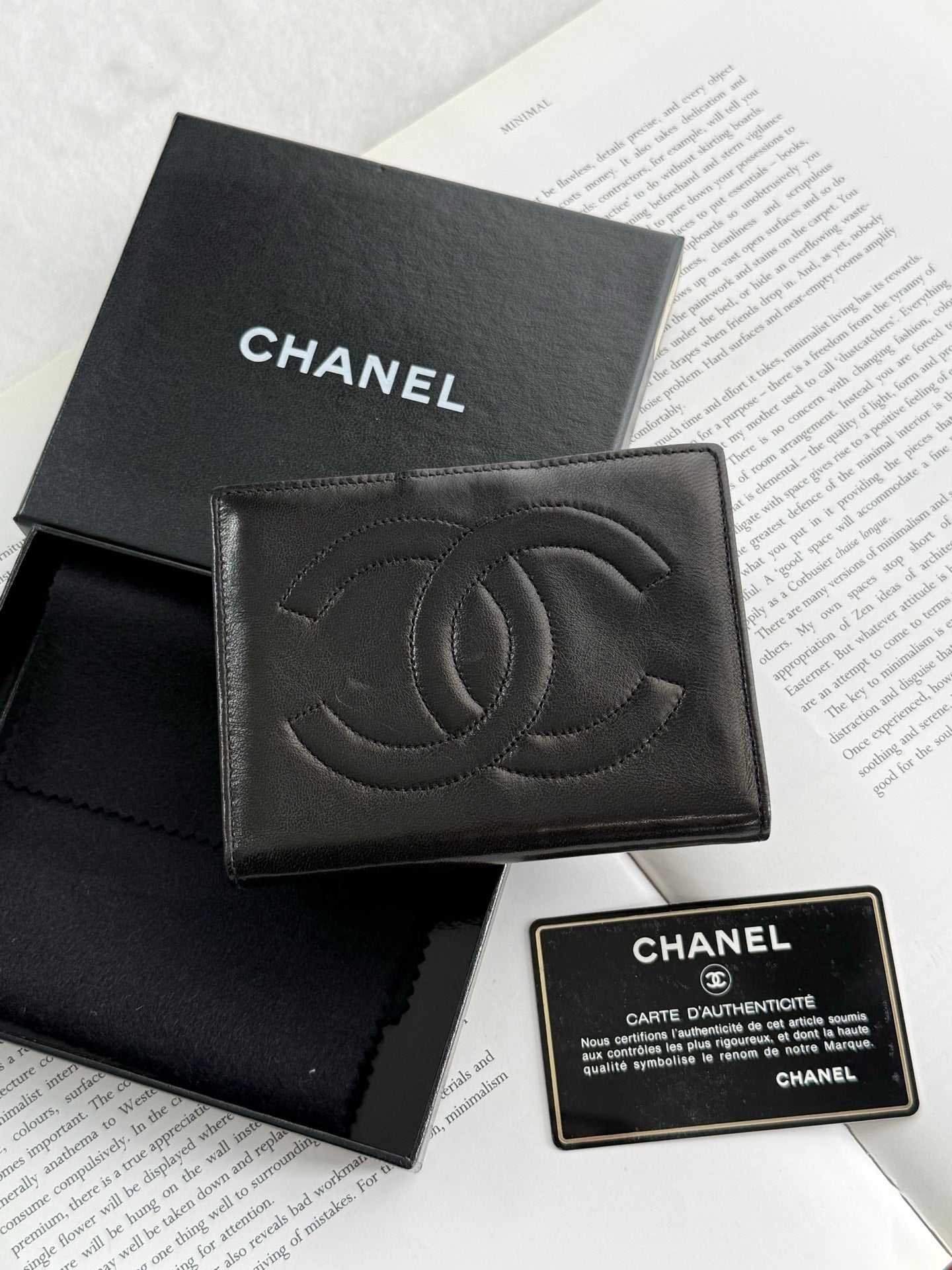 CHANEL Lamb skin Wallet