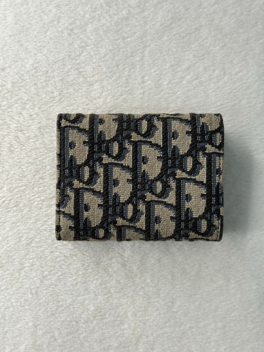 CHRISTIAN DIOR D Oblique Trifold Wallet