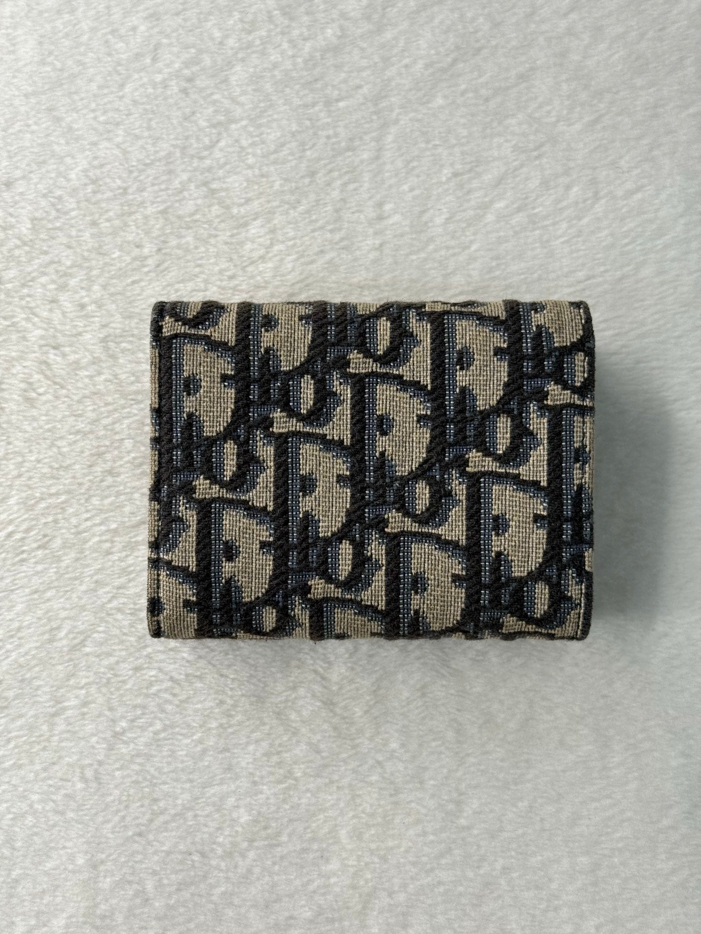 CHRISTIAN DIOR D Oblique Trifold Wallet