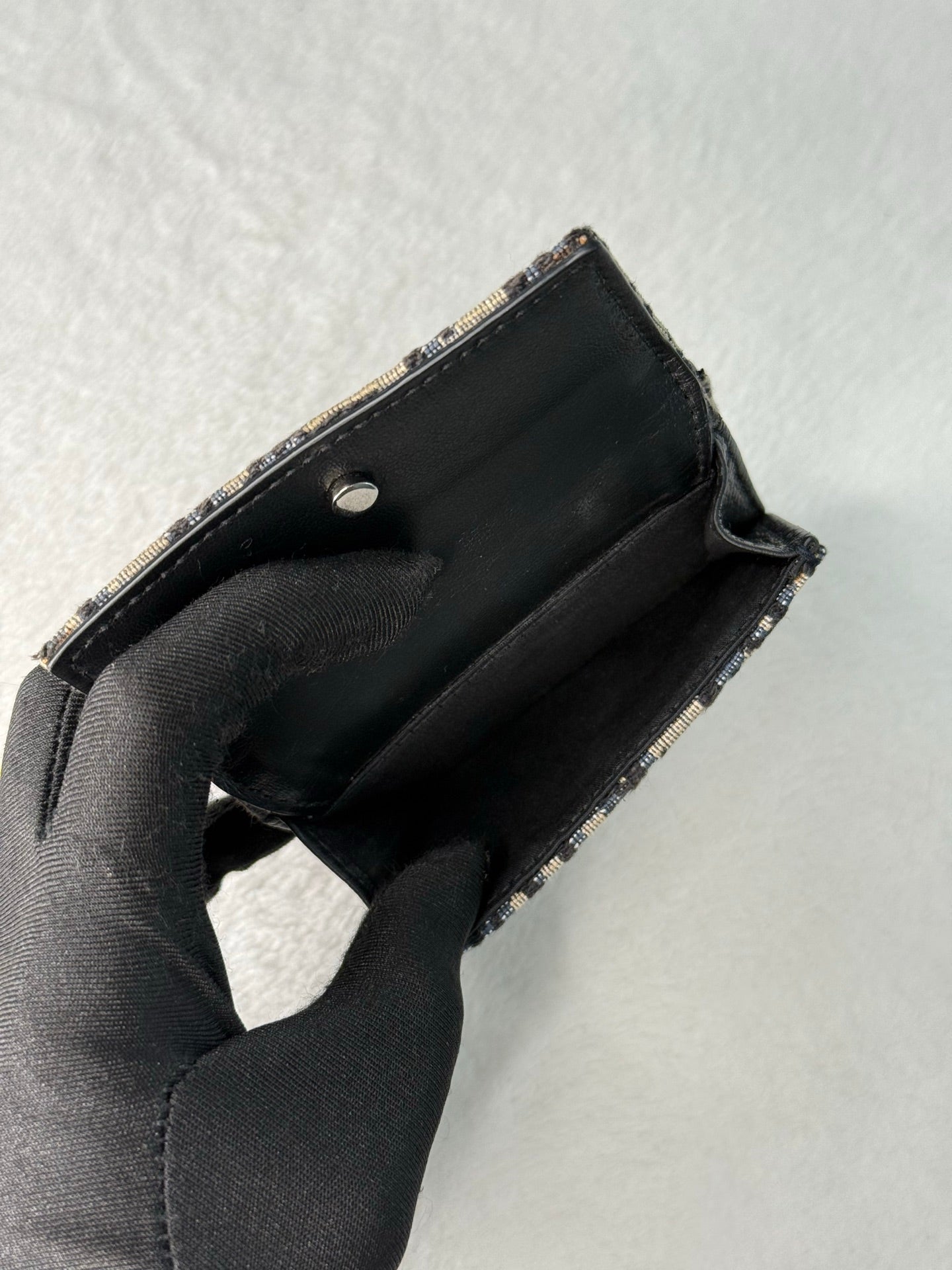 CHRISTIAN DIOR D Oblique Trifold Wallet