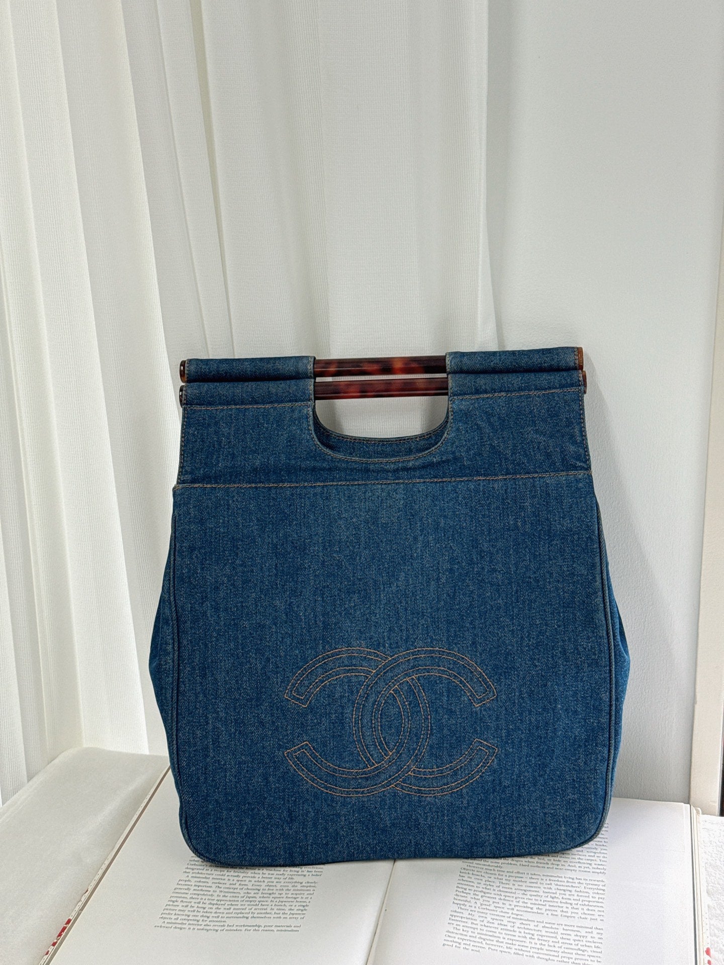 CHANEL Denim  Tortoiseshell Totebag