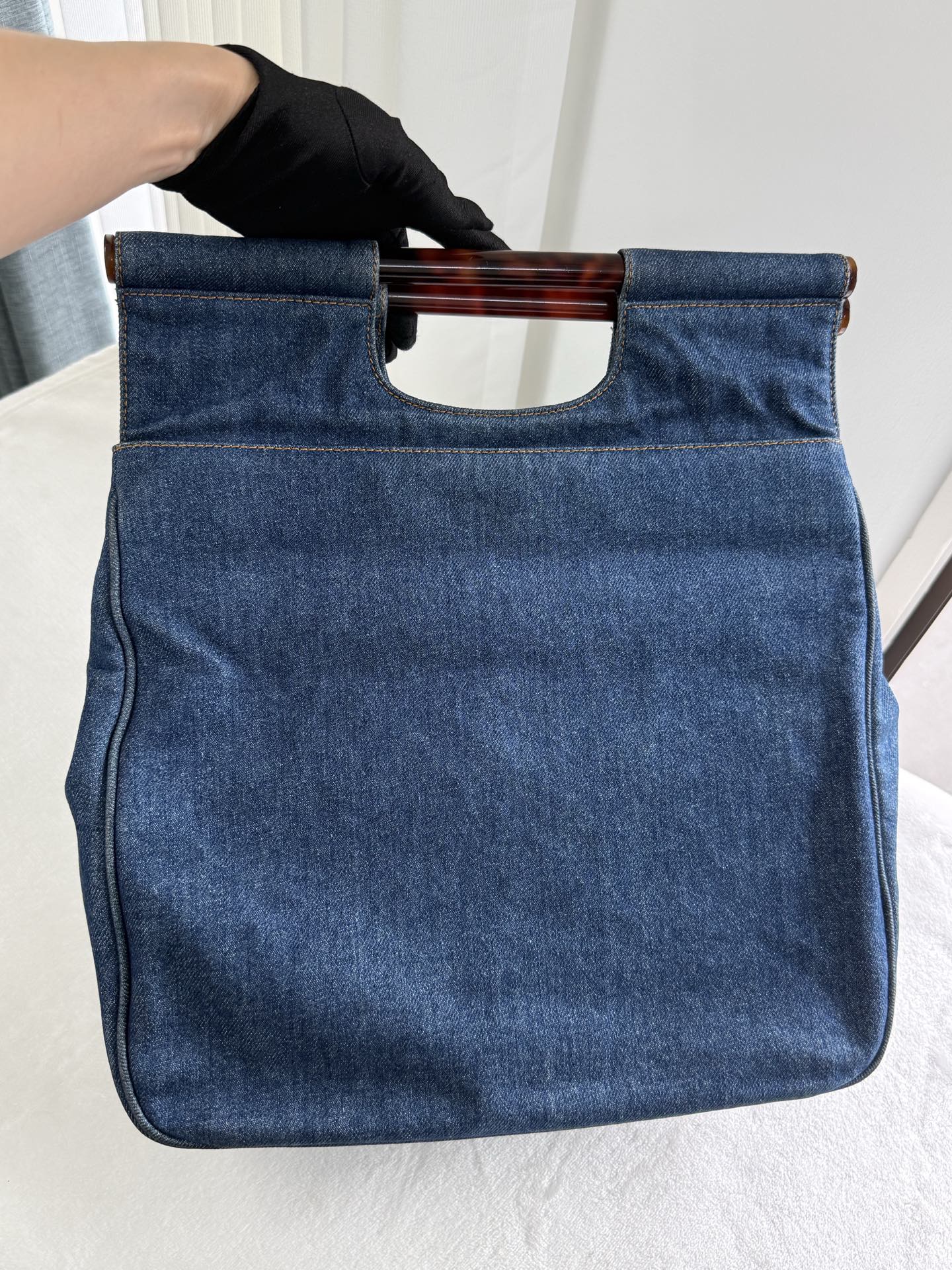 CHANEL Denim  Tortoiseshell Totebag