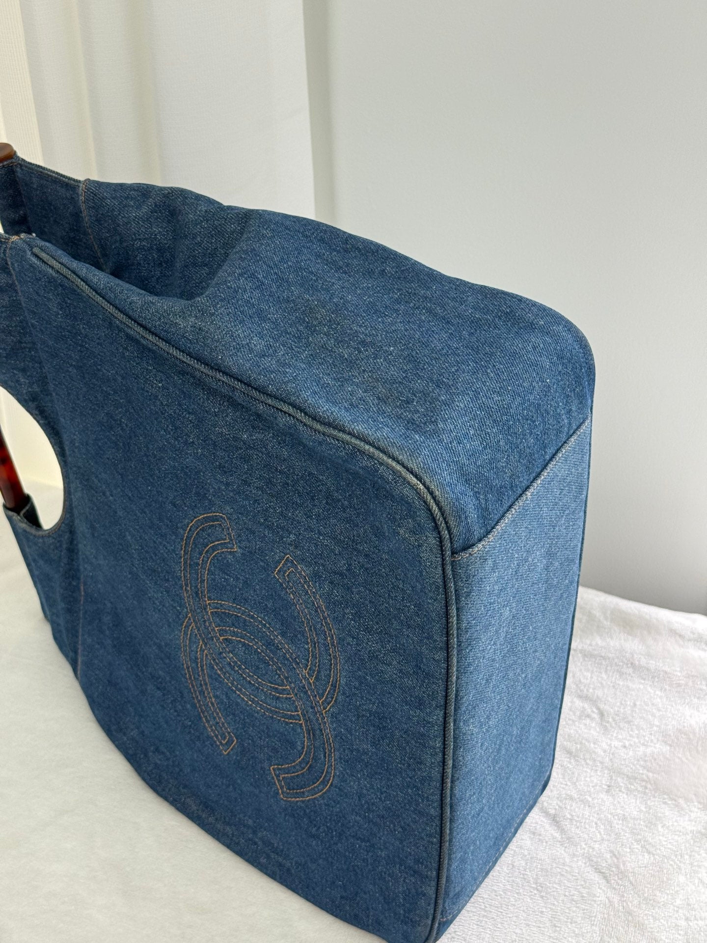 CHANEL Denim  Tortoiseshell Totebag