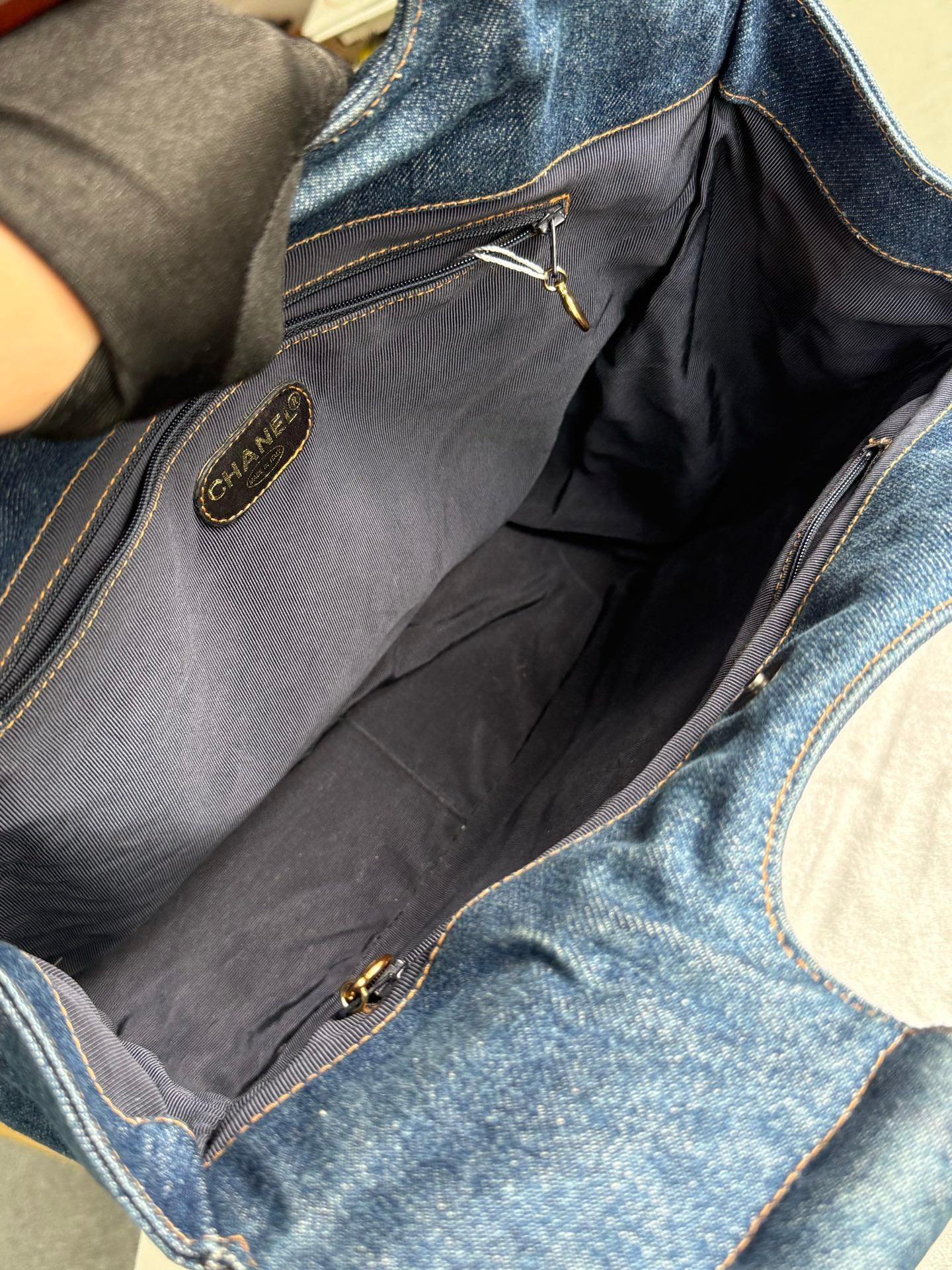 CHANEL Denim  Tortoiseshell Totebag