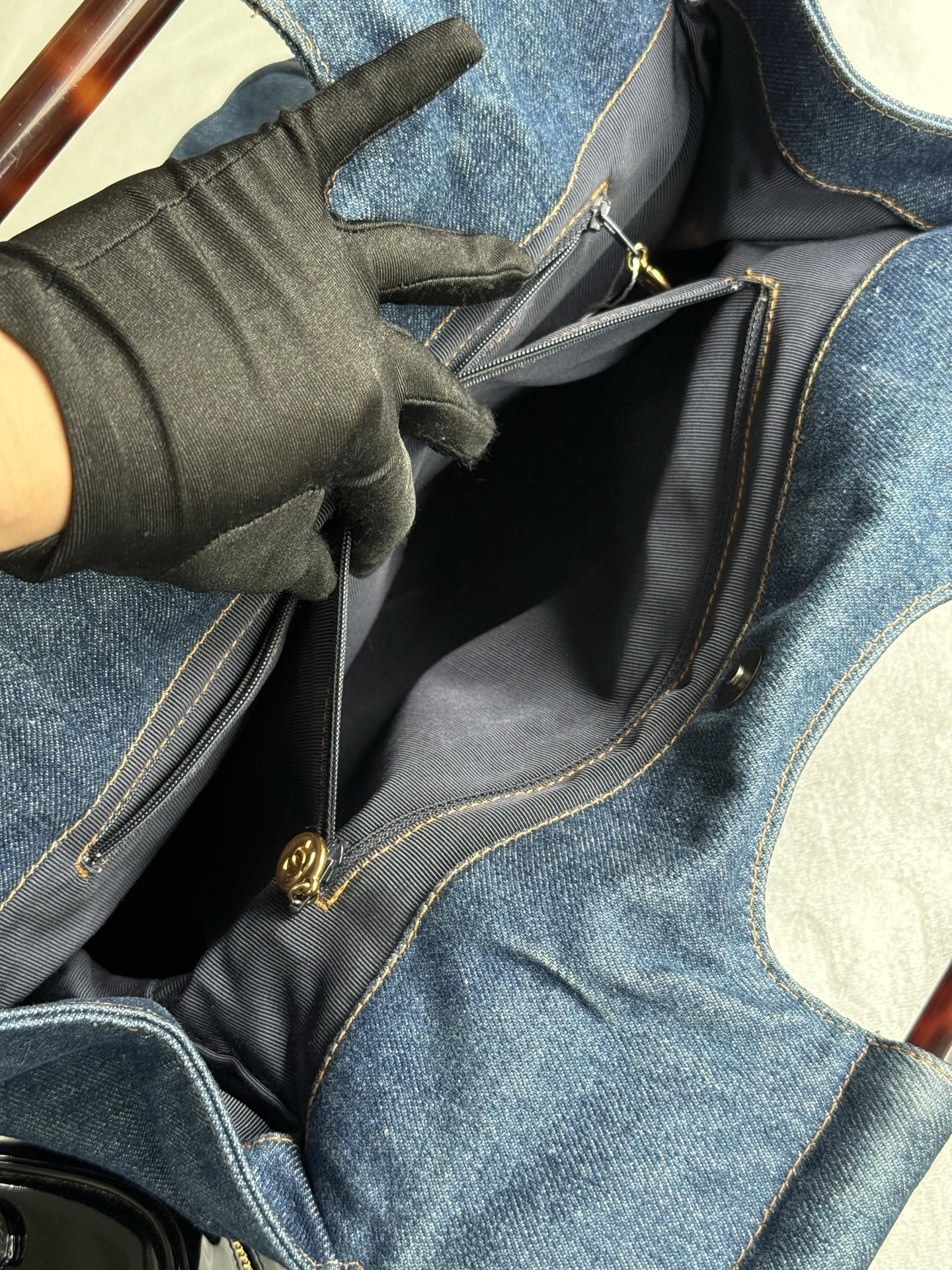 CHANEL Denim  Tortoiseshell Totebag