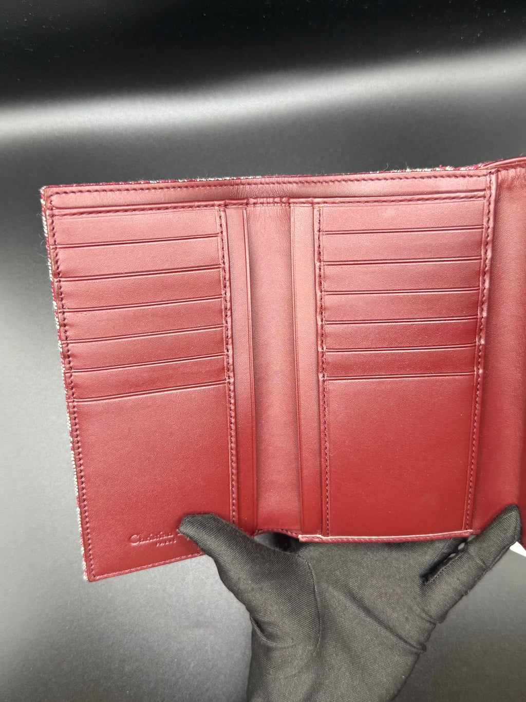 Dior Wallet Trotter Wallet Red