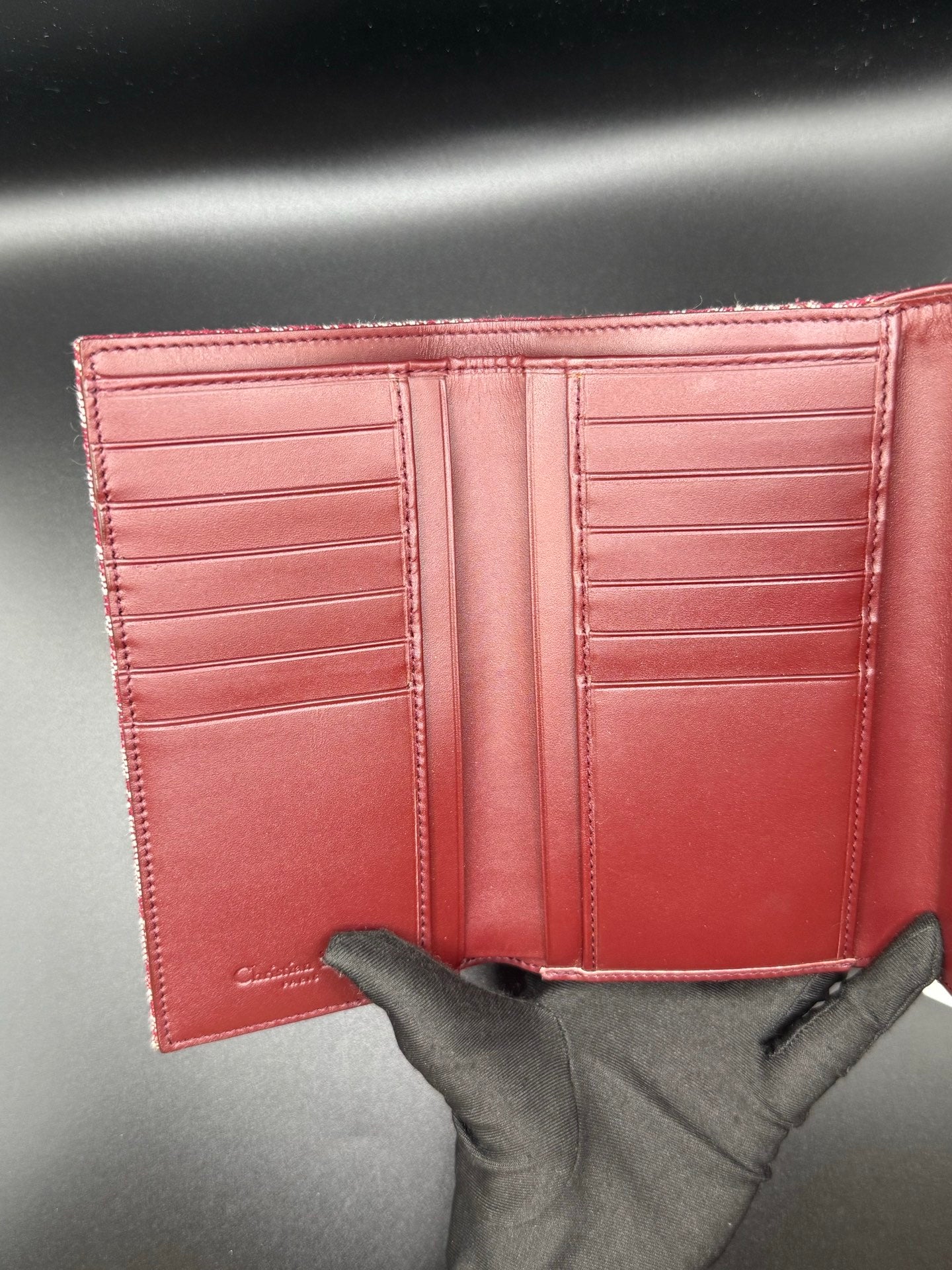 Dior Wallet Trotter Wallet Red