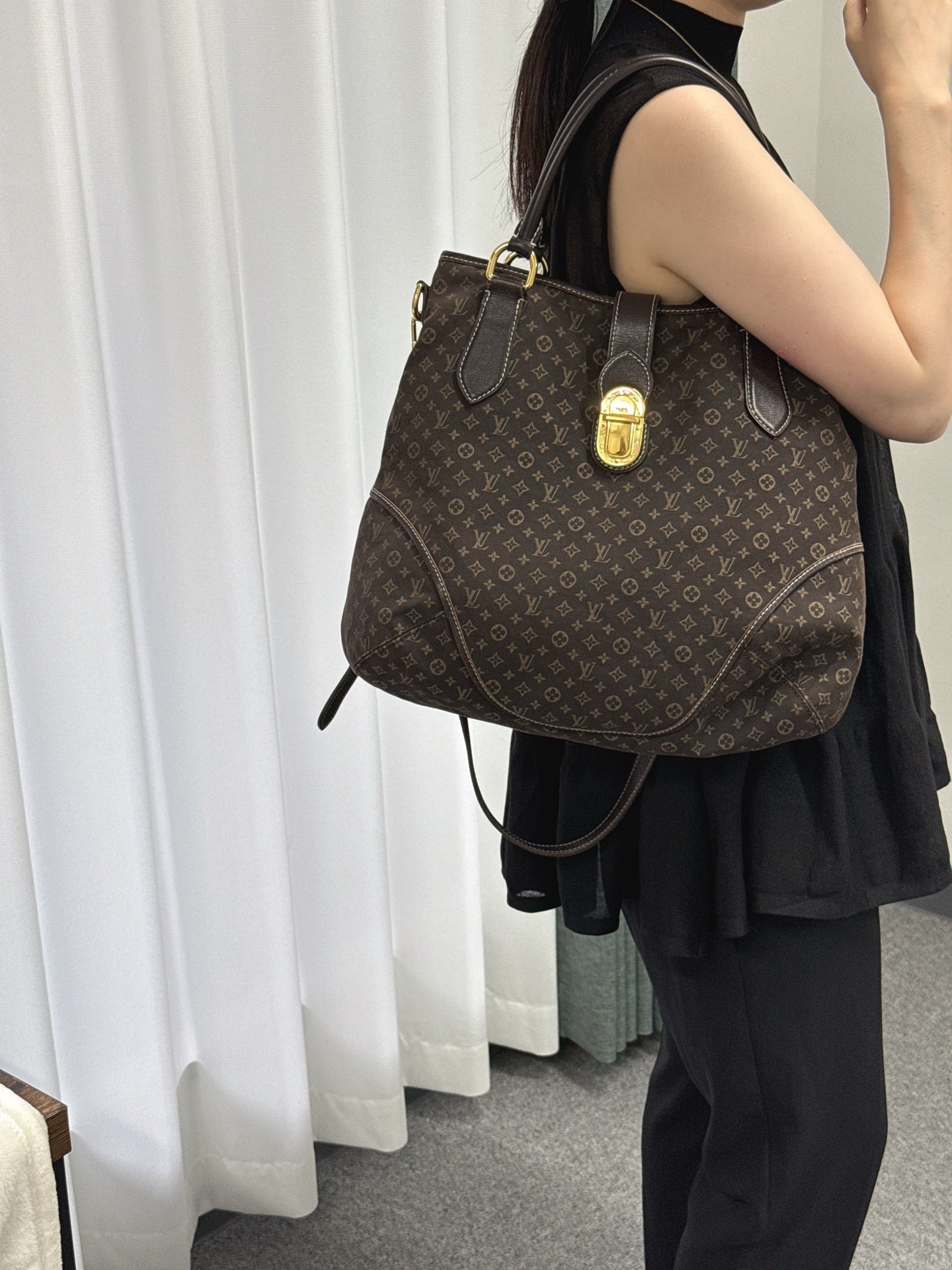 LOUIS VUITTON Fusain Monogram Idylle Elegie Totebag