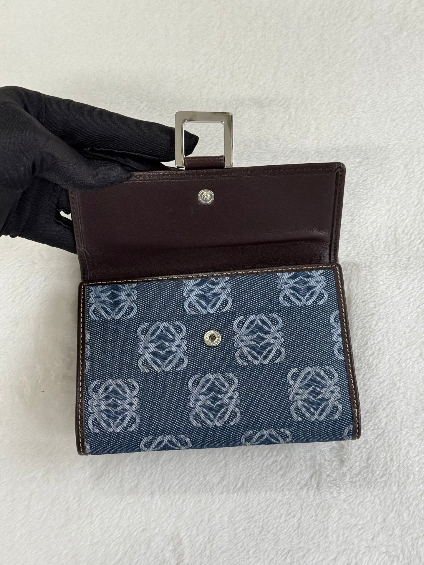 LOEWE Anagram Denim Bifold Wallet