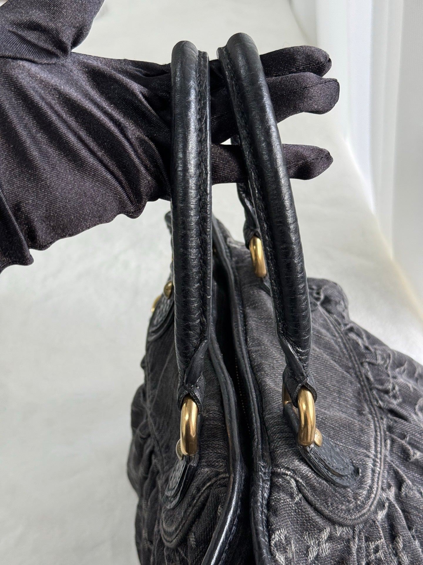 LOUIS VUITTON Denim Neo Cabby MM Shoulder bag Pre-loved