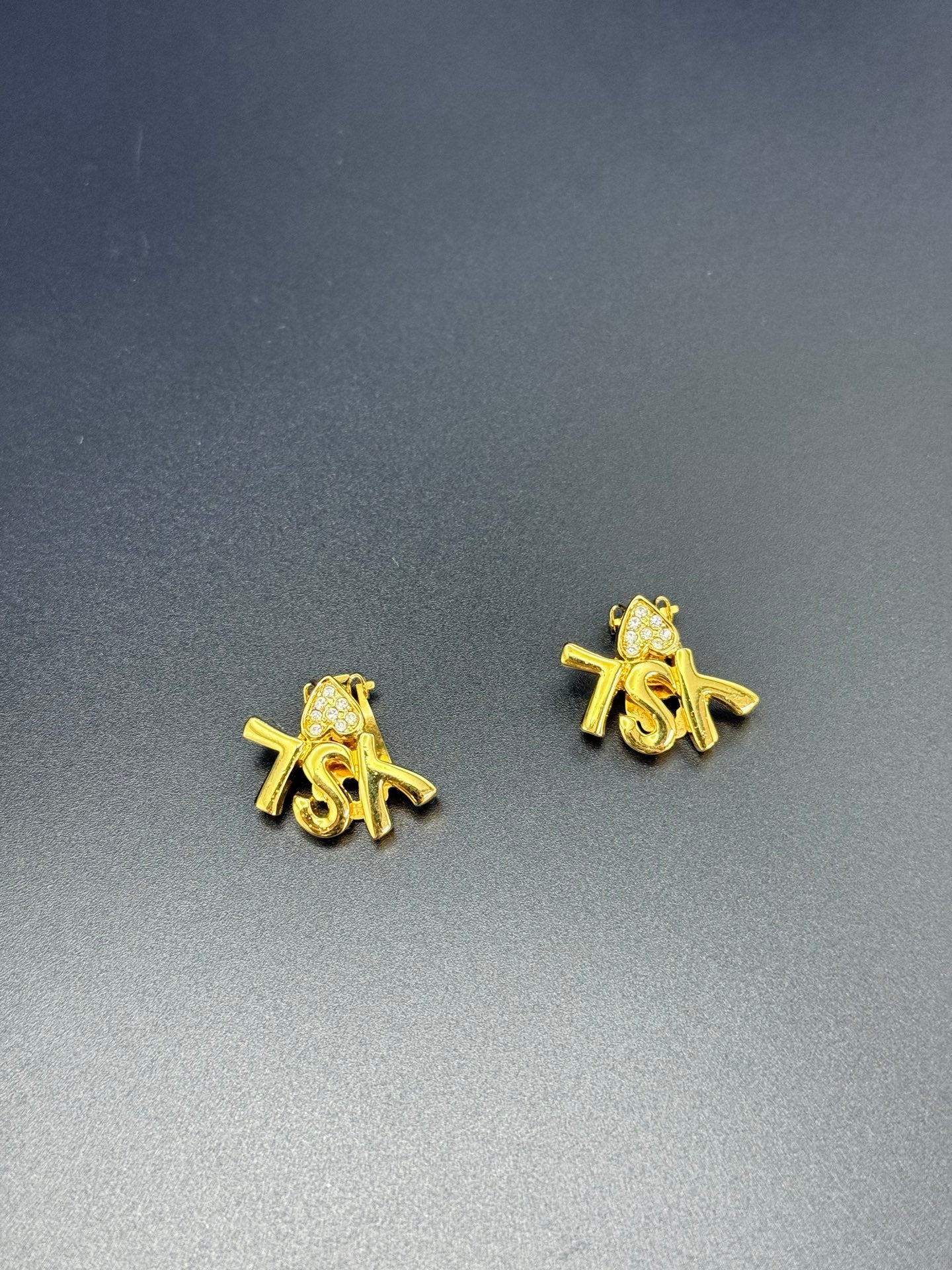 YSL Vintage Clip on Earrings Rhinestone