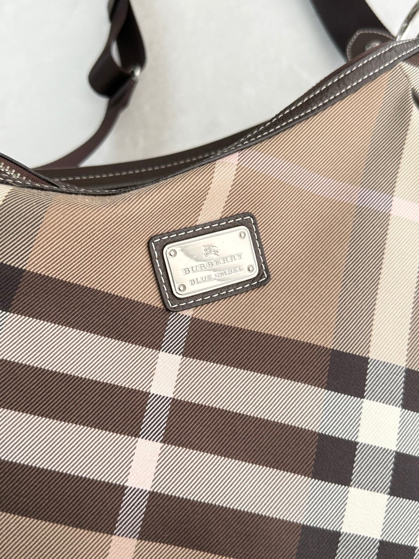 Burberry Check 2Ways Shoulder bag Blue Label