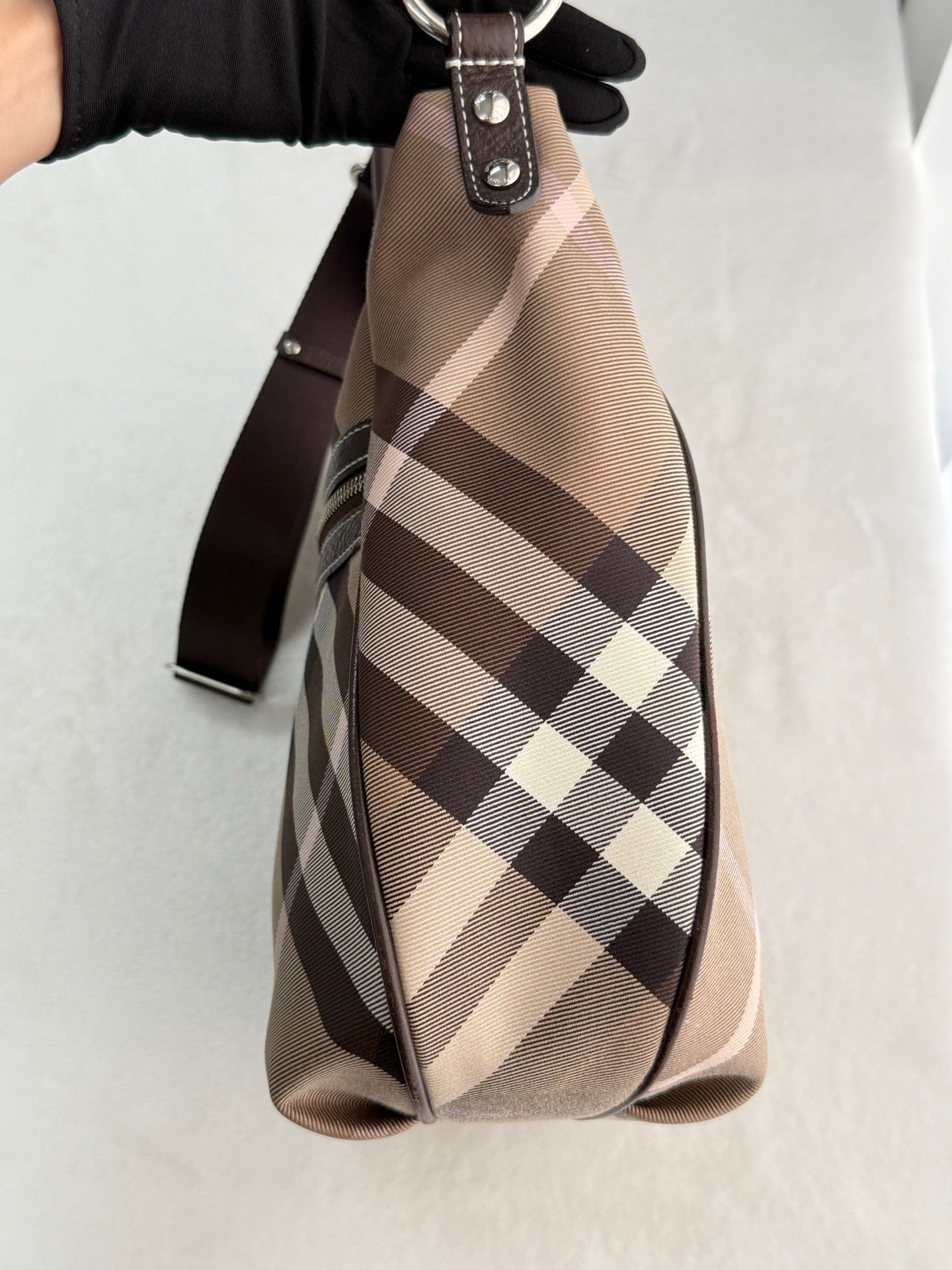 Burberry Check 2Ways Shoulder bag Blue Label