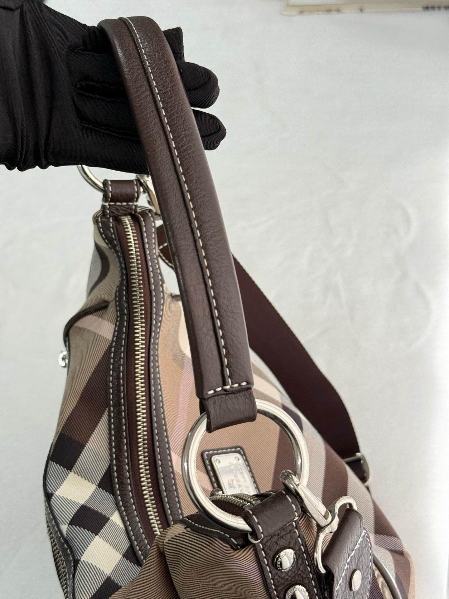 Burberry Check 2Ways Shoulder bag Blue Label