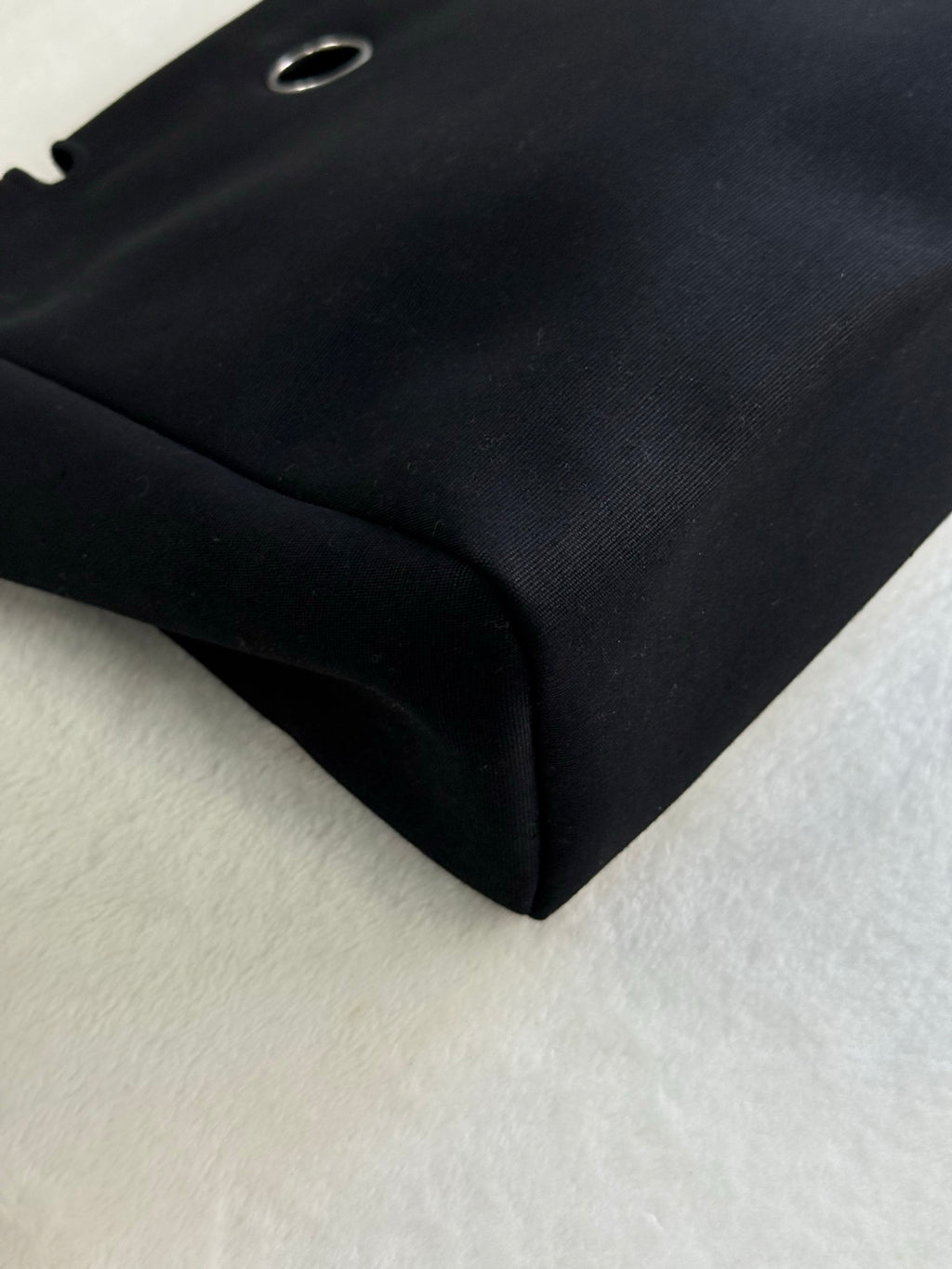 HERMES Herbag Zip 30 Black Toile Vache Palladium Hardware