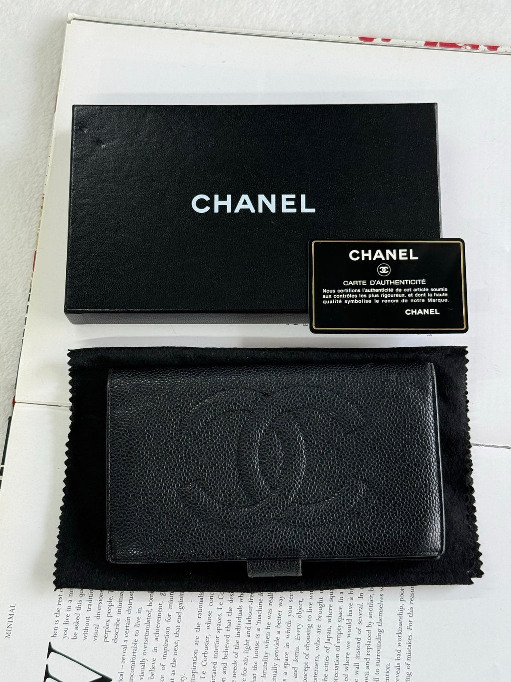 CHANEL Cavier Trifold Wallet