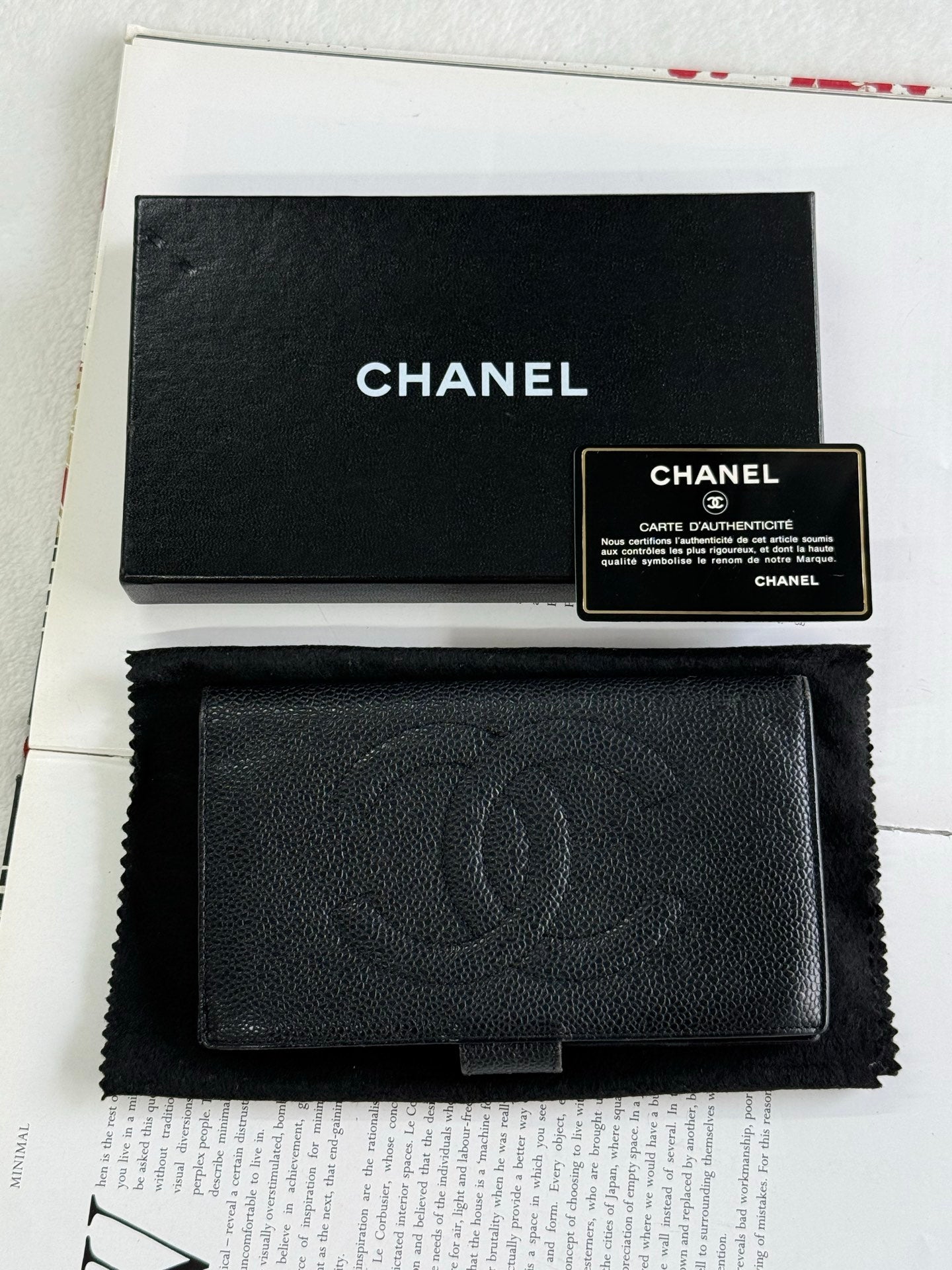 CHANEL Cavier Trifold Wallet