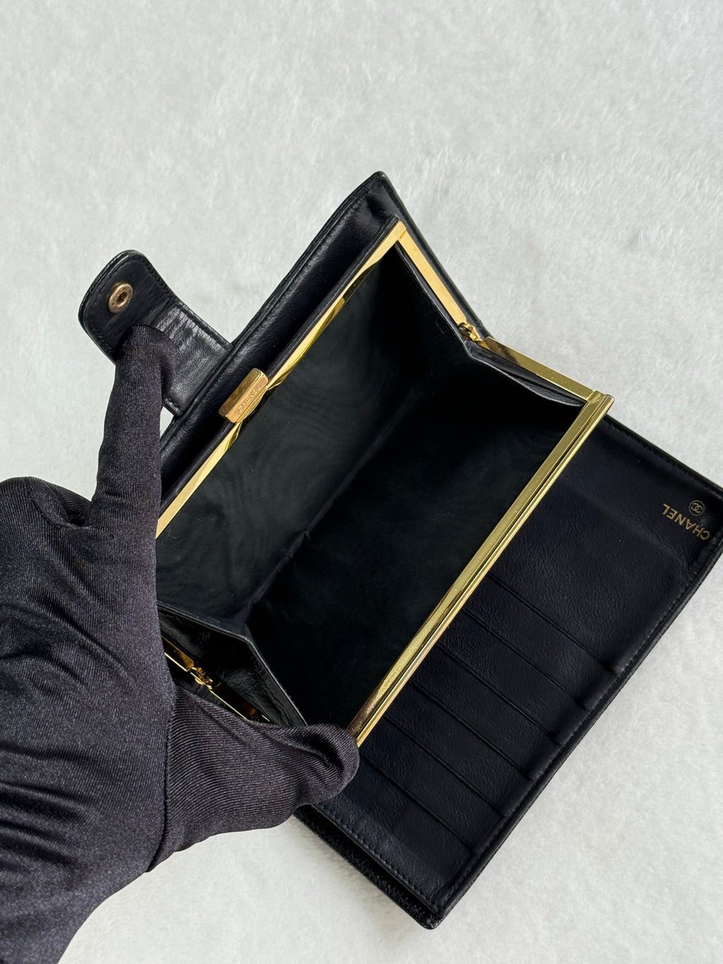 CHANEL Cavier Trifold Wallet