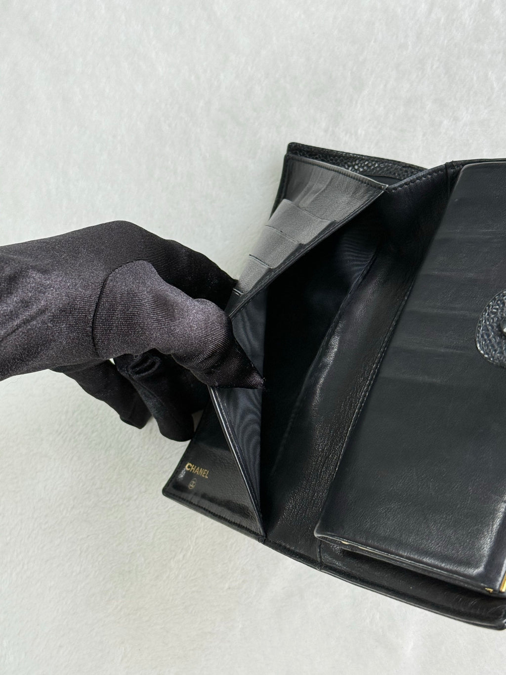 CHANEL Cavier Trifold Wallet