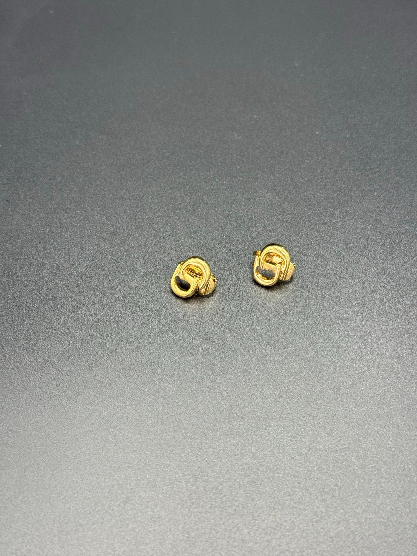 Dior Vintage LogoRhinestone Clip on Earrings Pre-loved