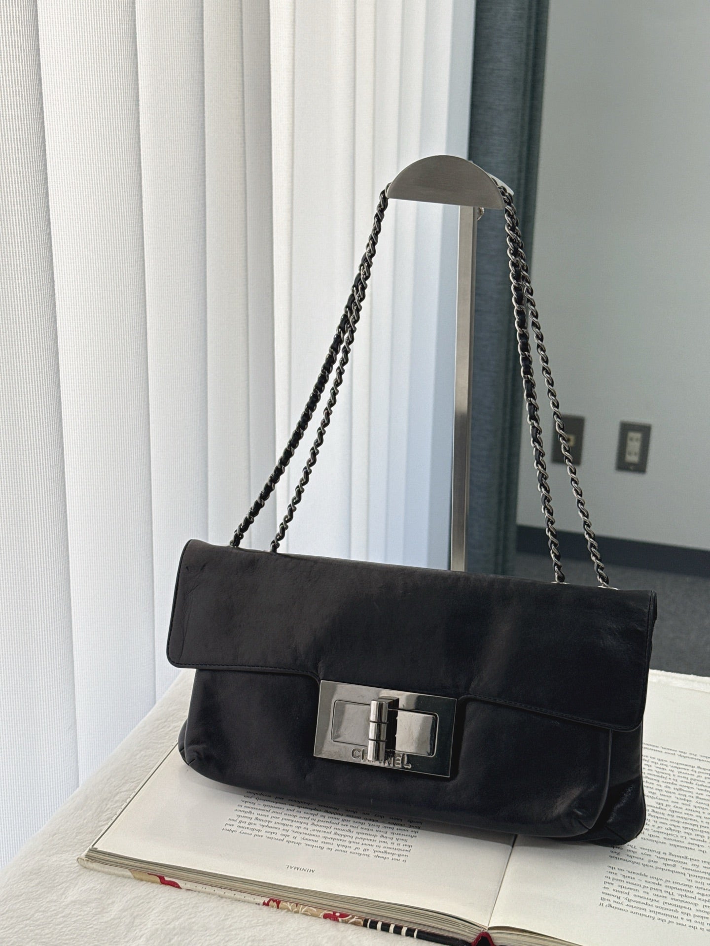 CHANEL Lamb Skin 2.55 Shoulder Bag Chain