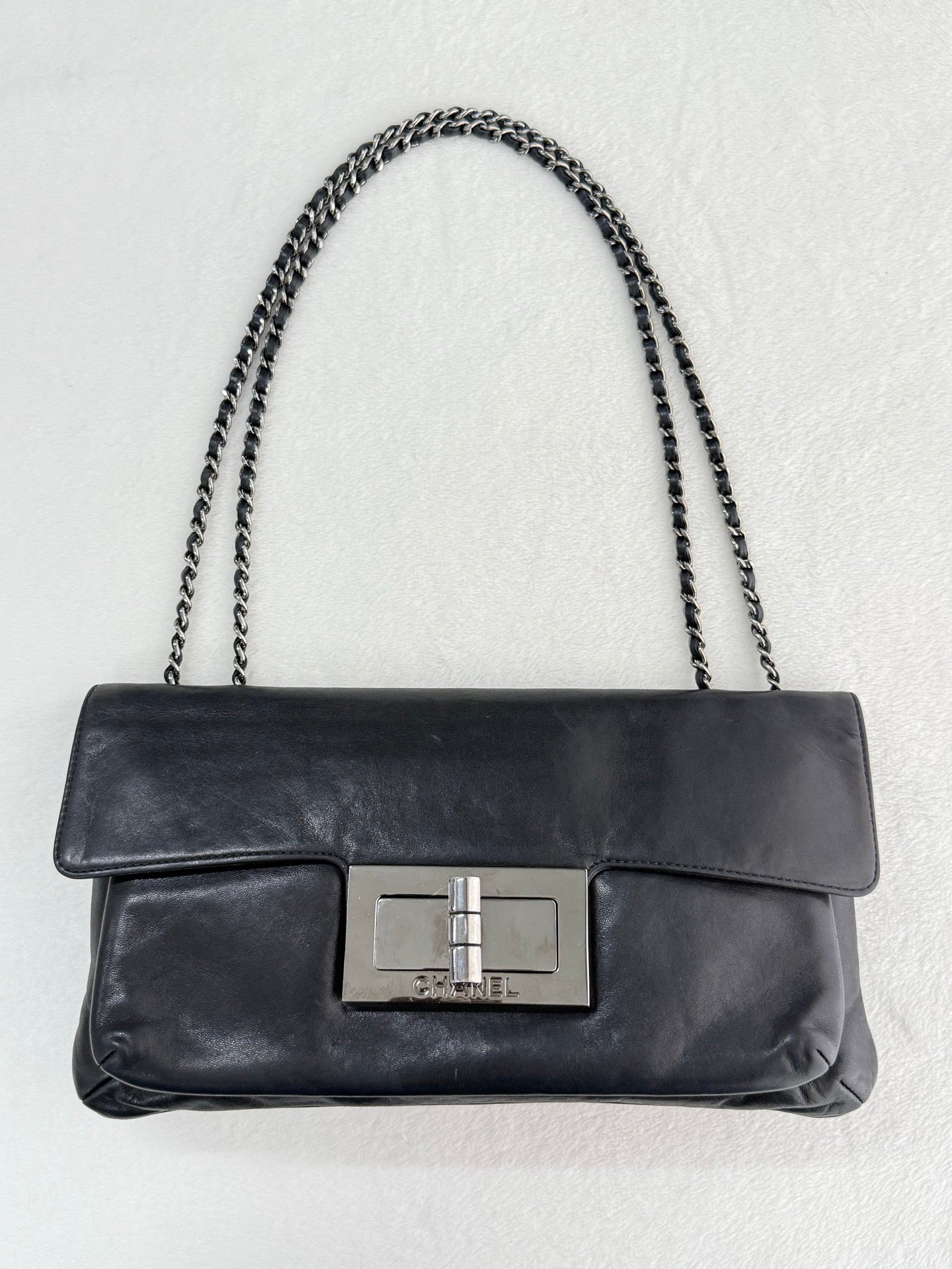 CHANEL Lamb Skin 2.55 Shoulder Bag Chain