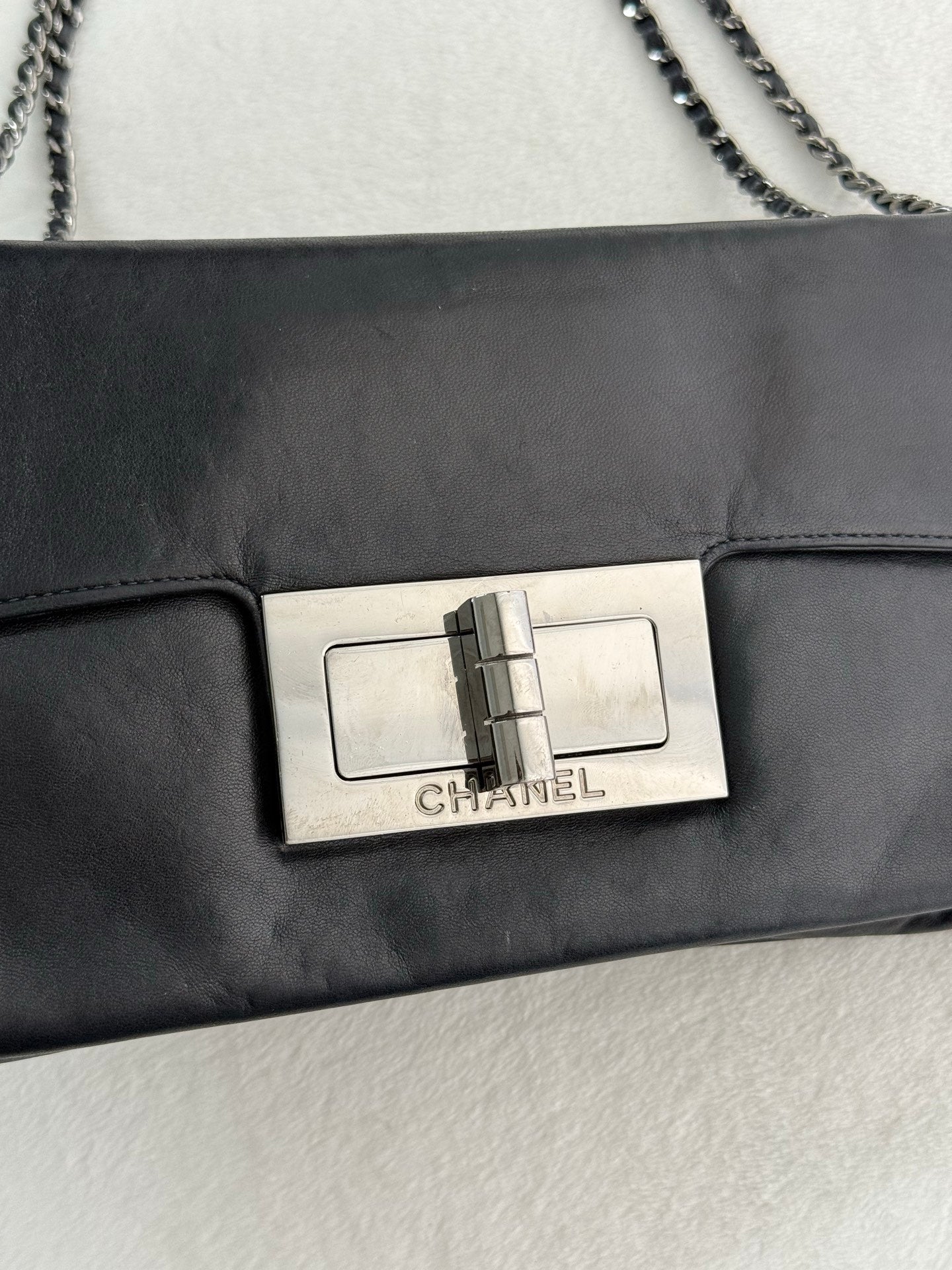 CHANEL Lamb Skin 2.55 Shoulder Bag Chain
