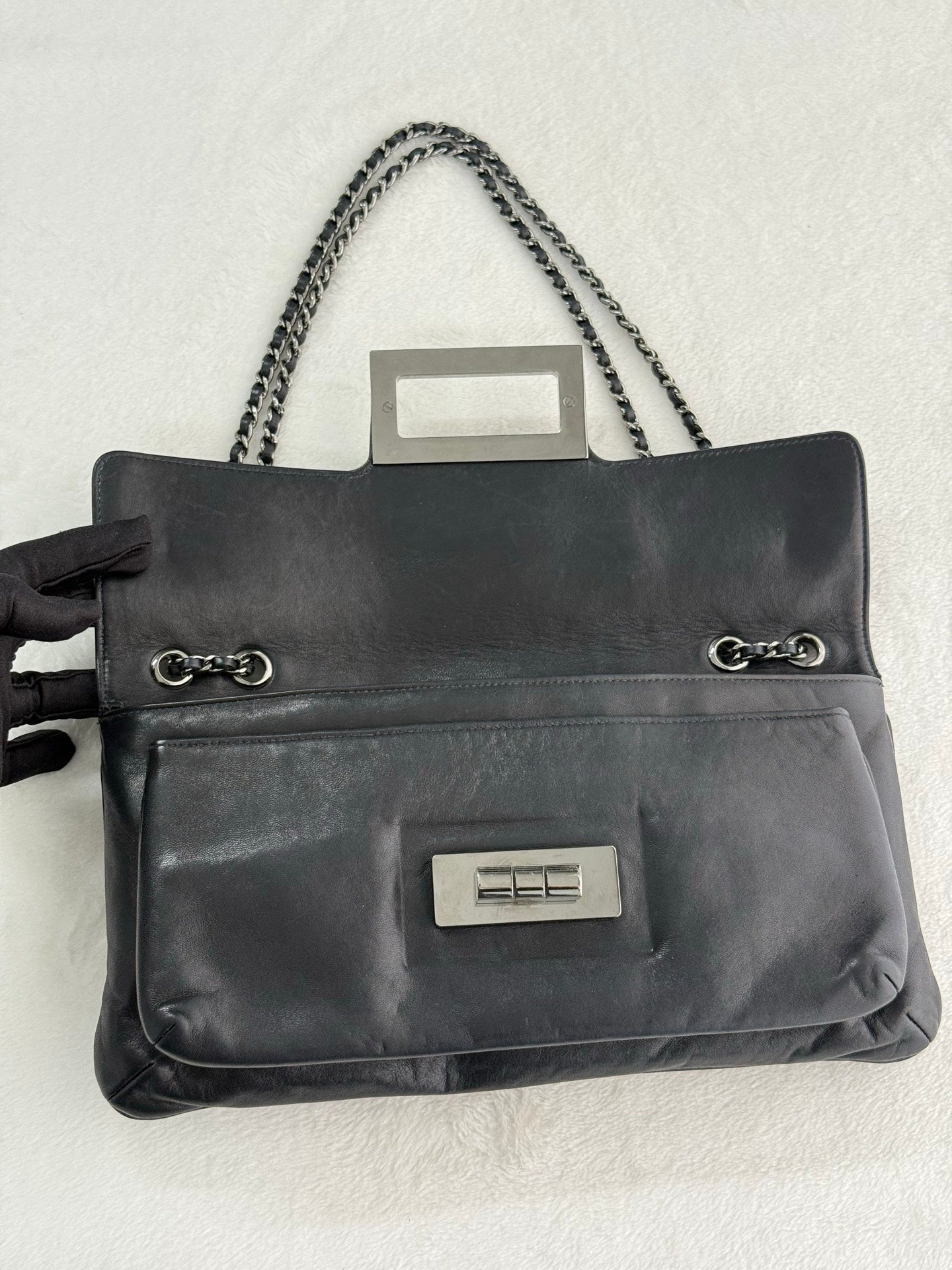 CHANEL Lamb Skin 2.55 Shoulder Bag Chain