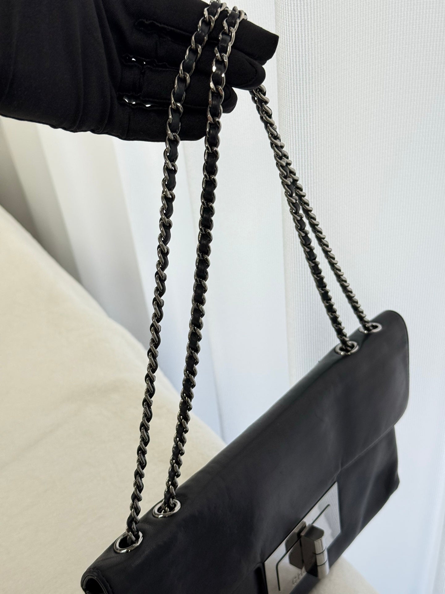 CHANEL Lamb Skin 2.55 Shoulder Bag Chain