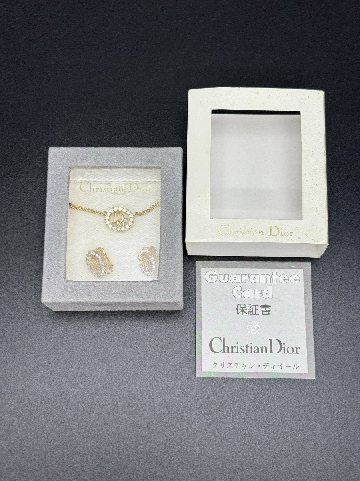 Dior Vintage Necklace & Clip on Earrings Set