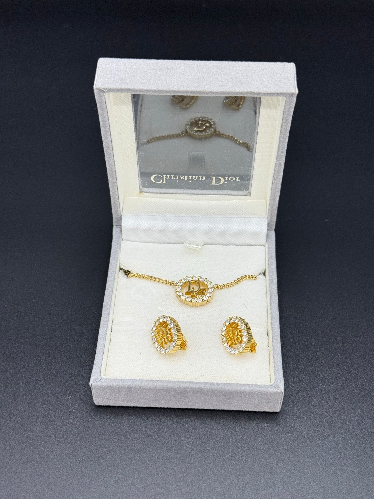 Dior Vintage Necklace & Clip on Earrings Set