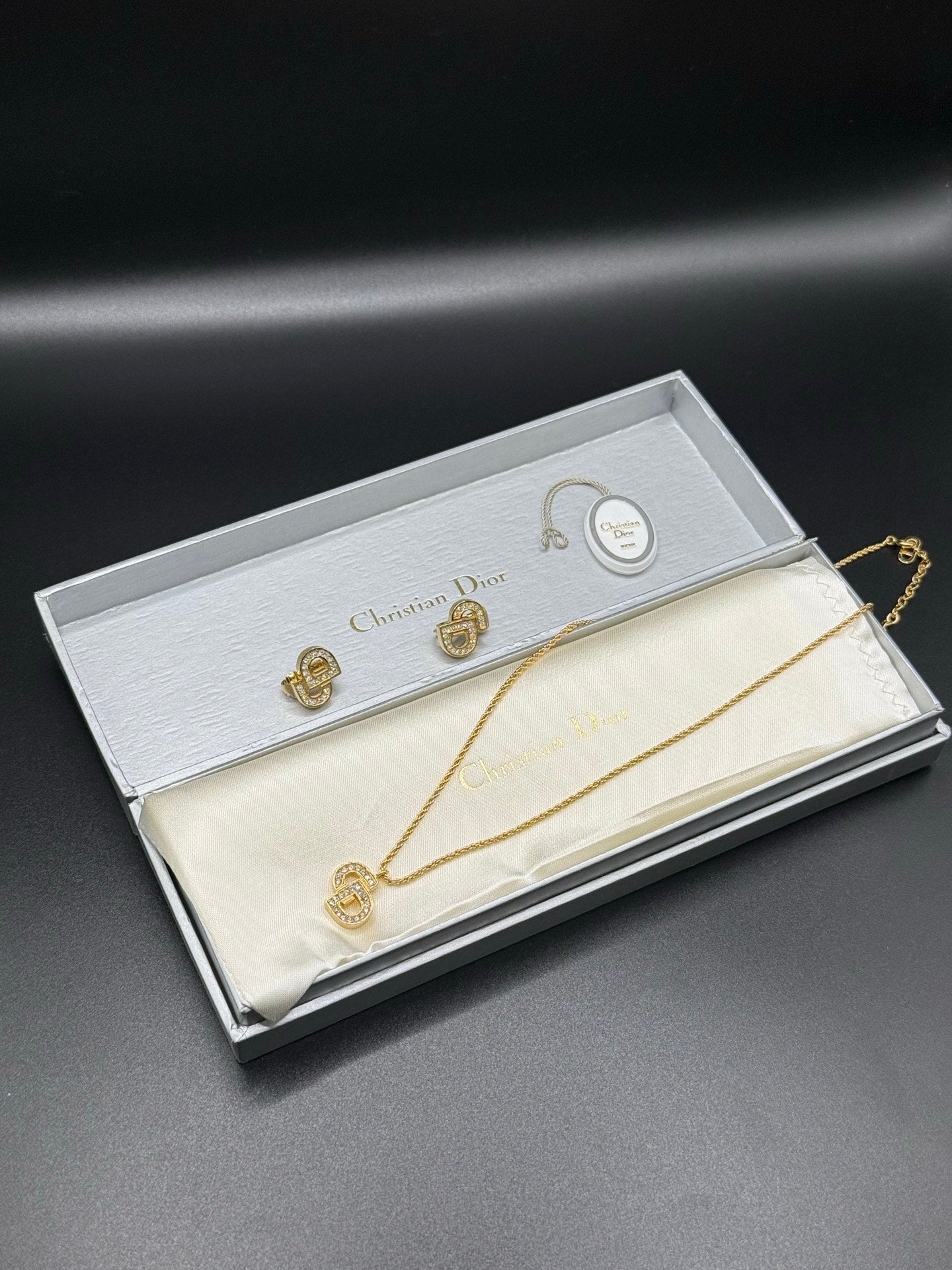 Dior Vintage Necklace & Clip on Earrings Set