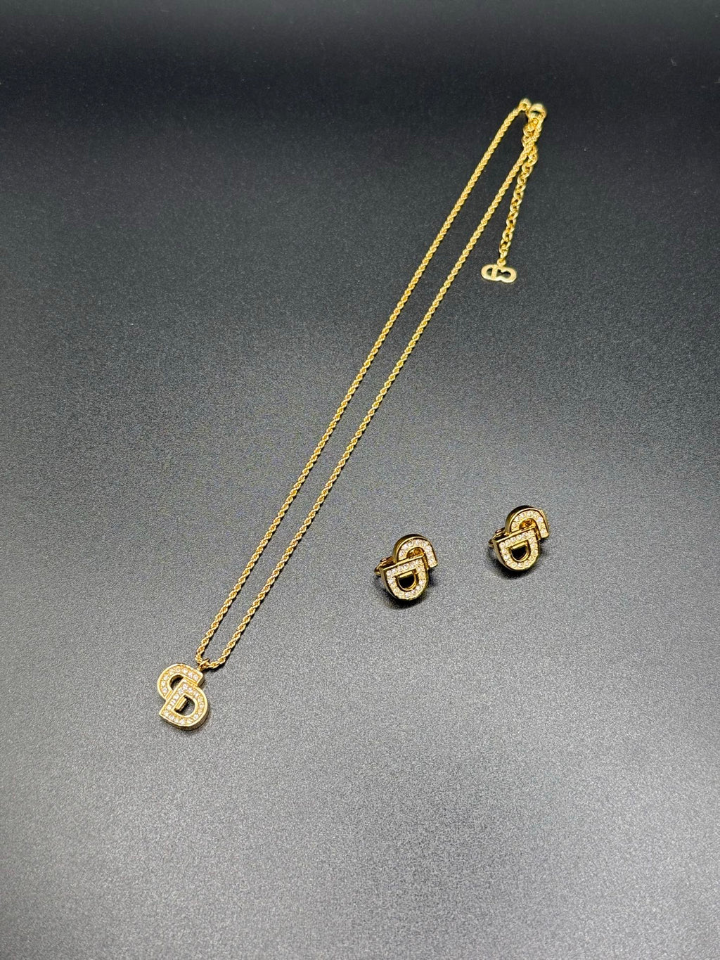 Dior Vintage Necklace & Clip on Earrings Set