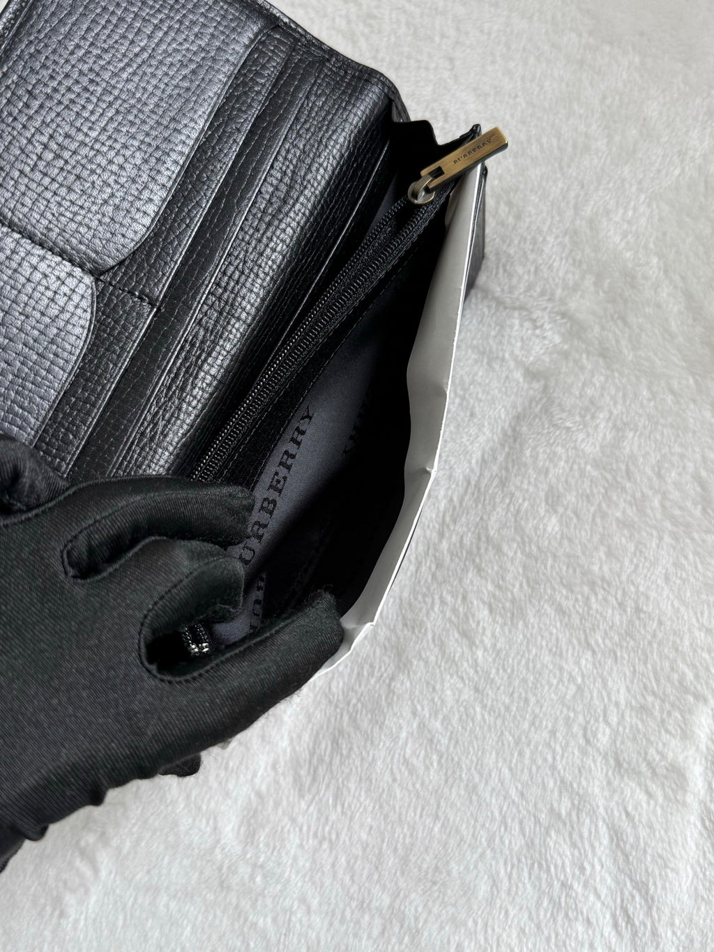 BURBERRY Leather Long Purse