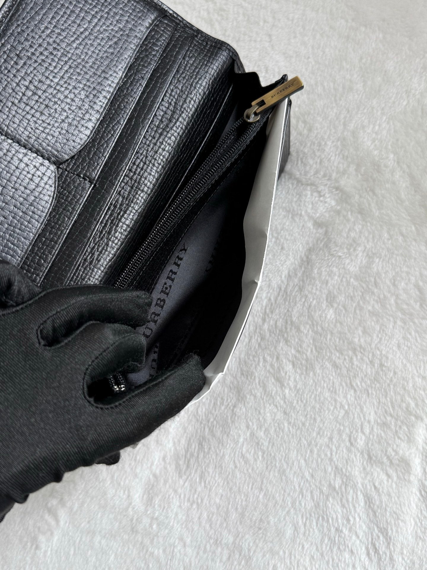 BURBERRY Leather Long Purse