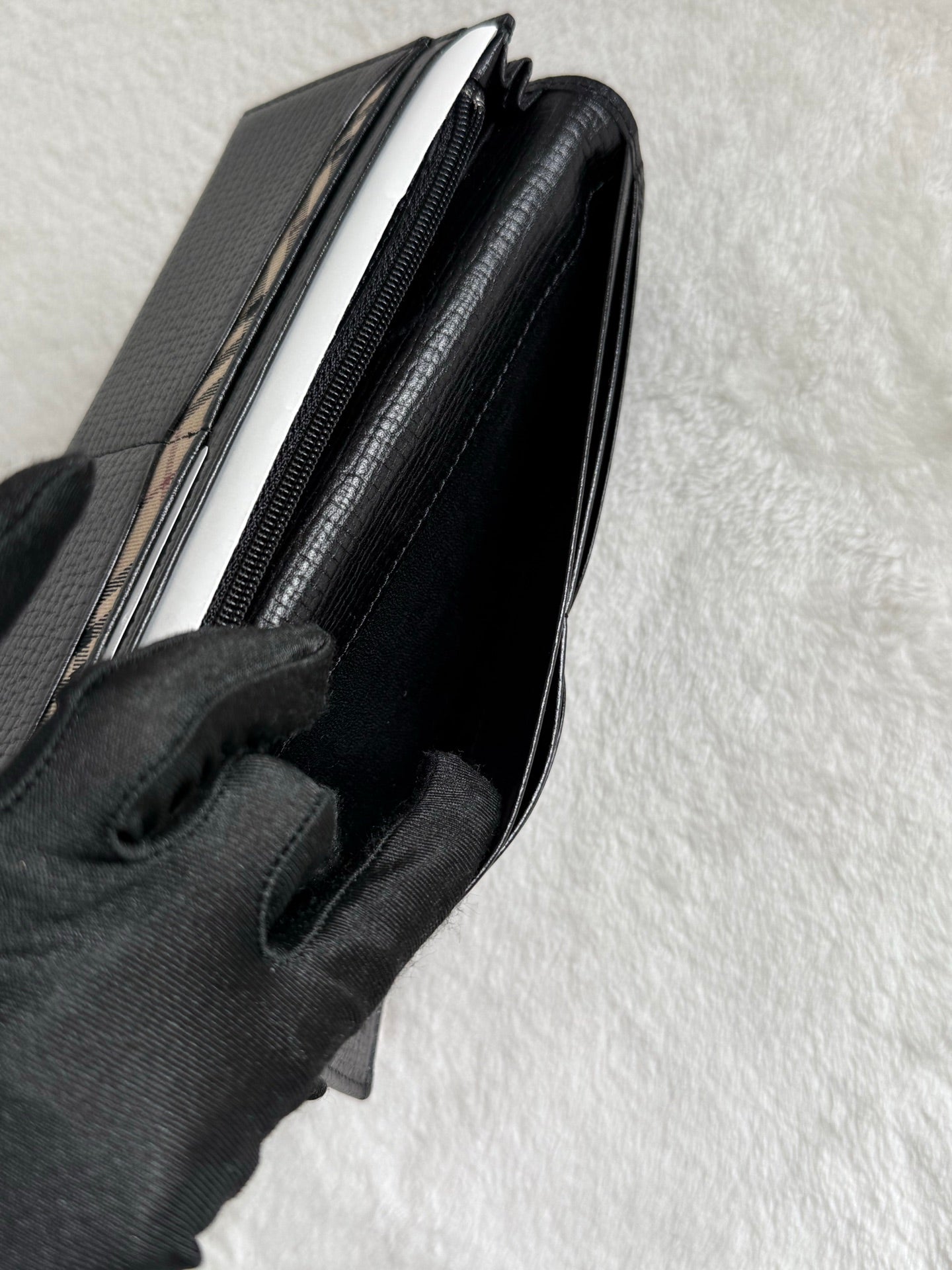 BURBERRY Leather Long Purse