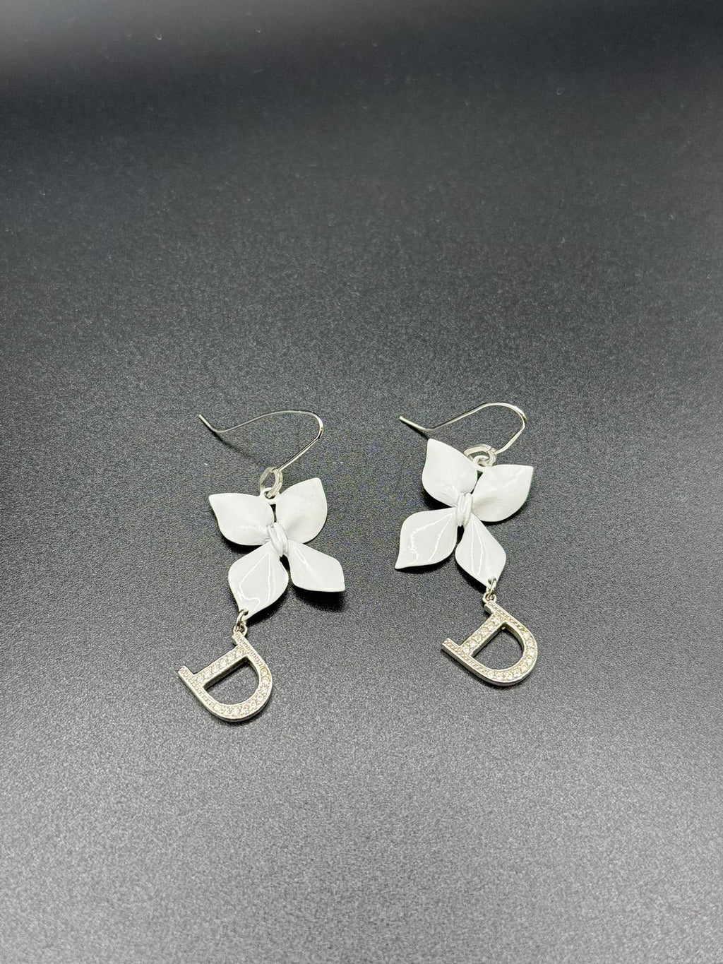 Dior Vintage Flower Rhinestone Earrings