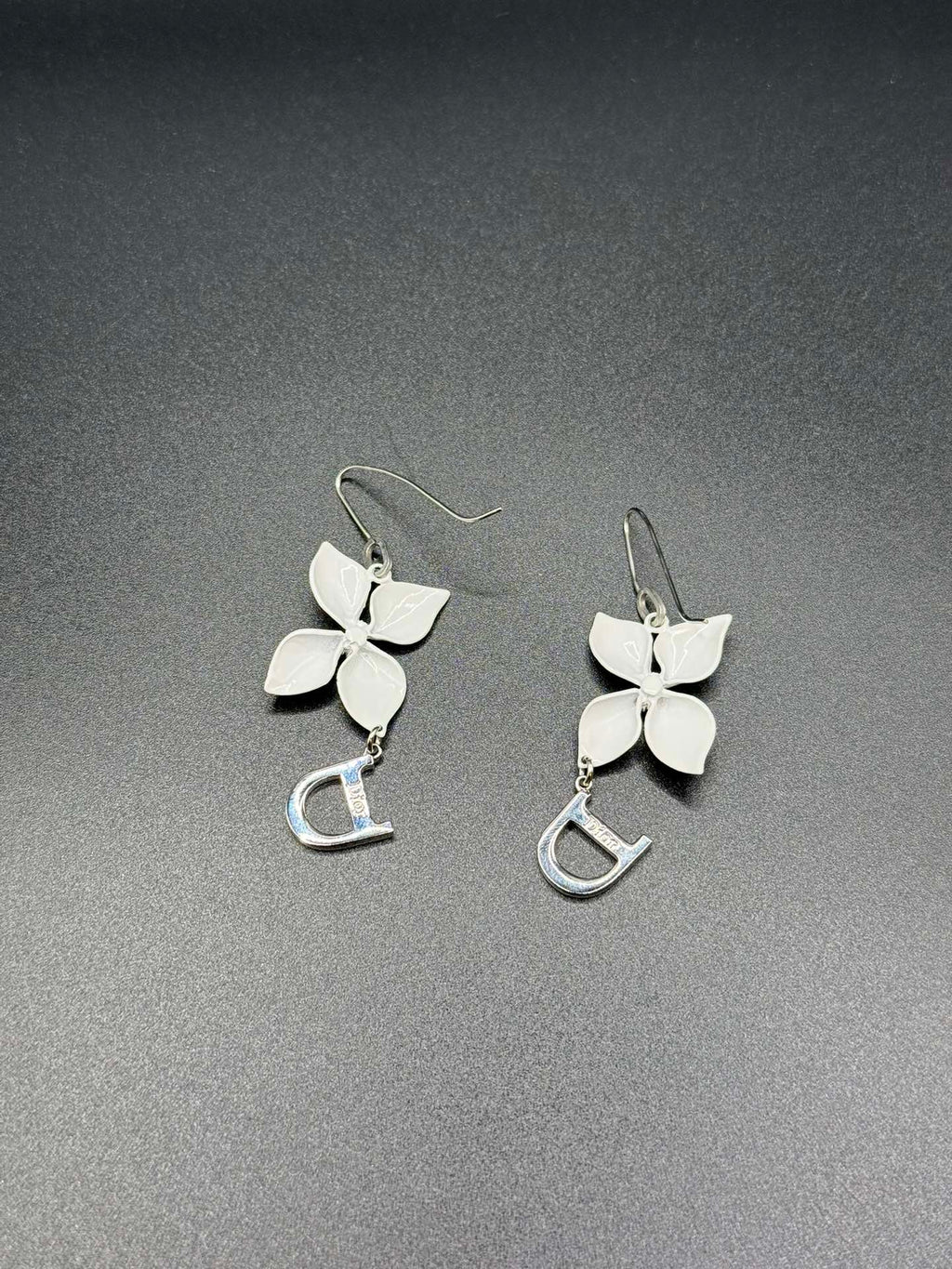 Dior Vintage Flower Rhinestone Earrings