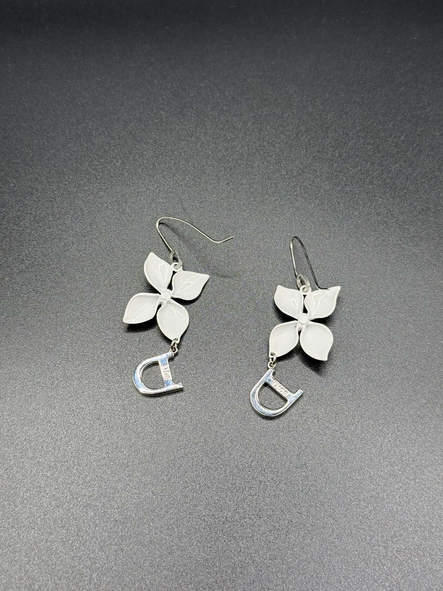 Dior Vintage Flower Rhinestone Earrings