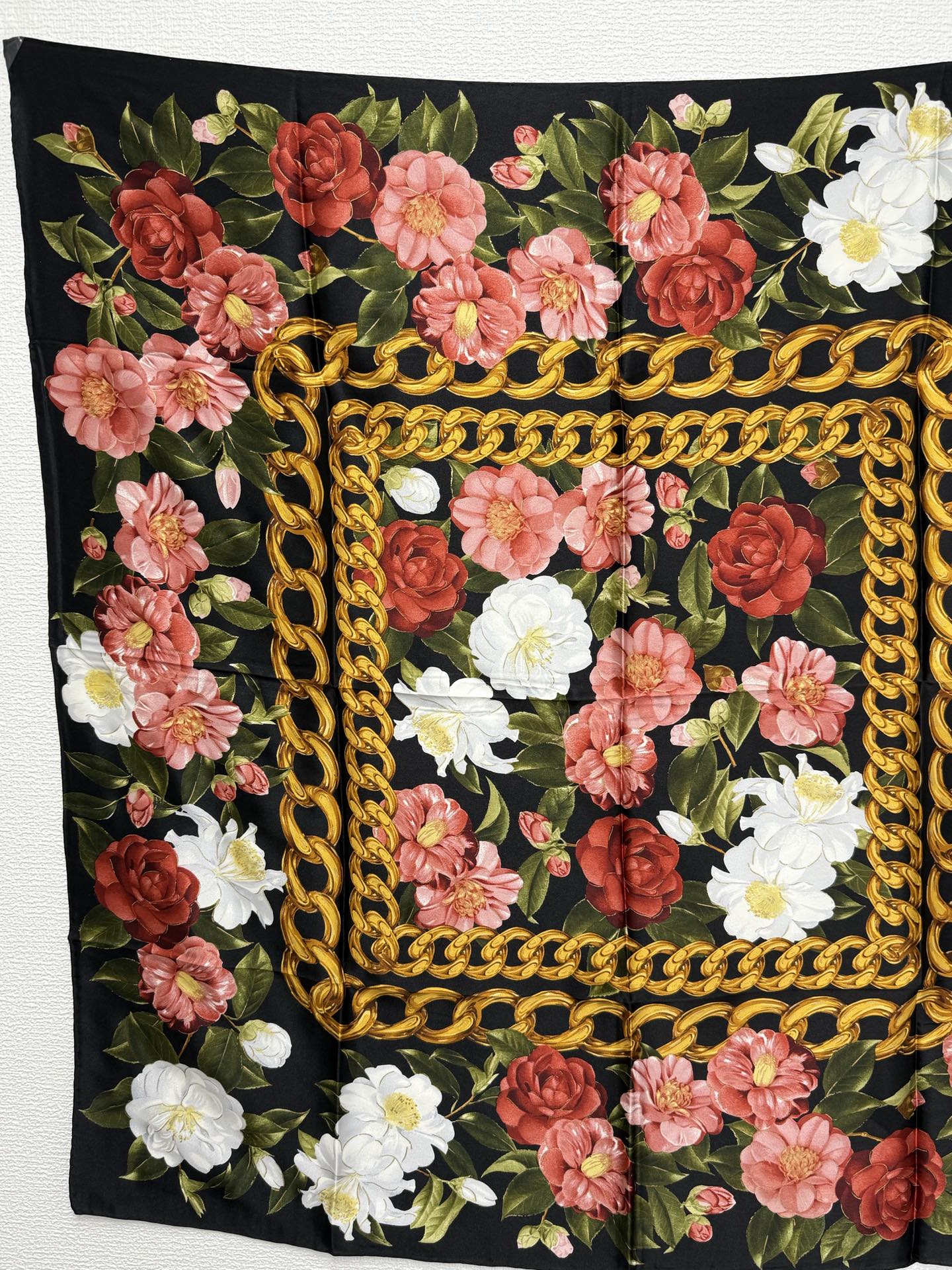 CHANEL Vintage Flower Scarf
