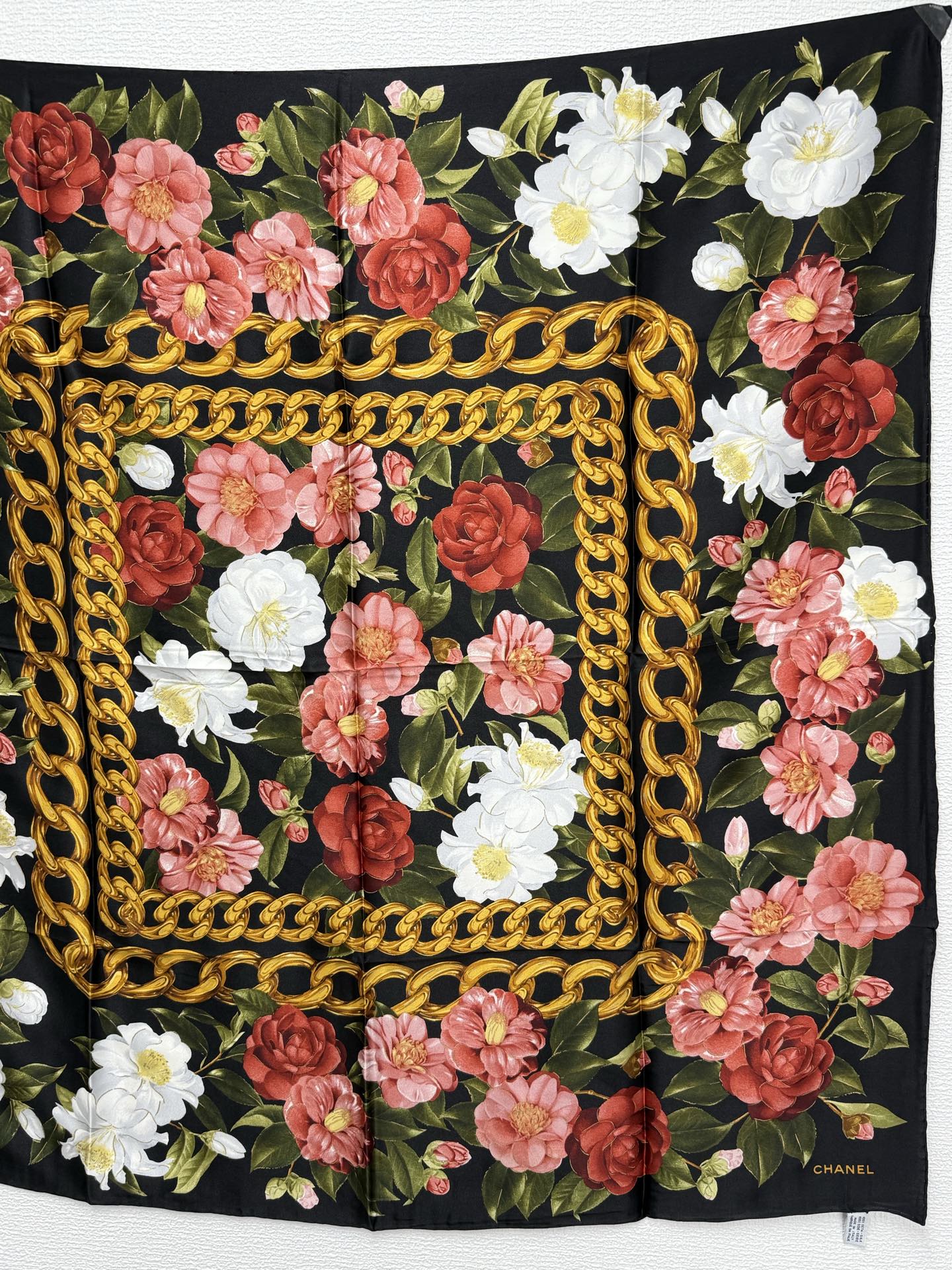 CHANEL Vintage Flower Scarf