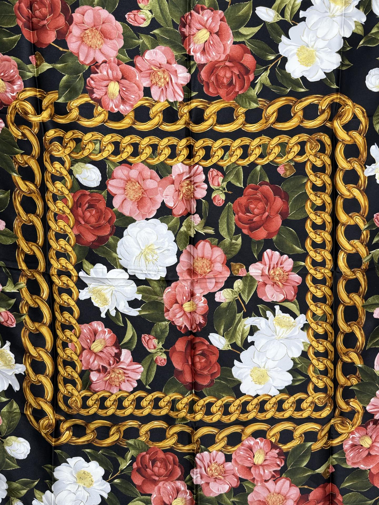 CHANEL Vintage Flower Scarf